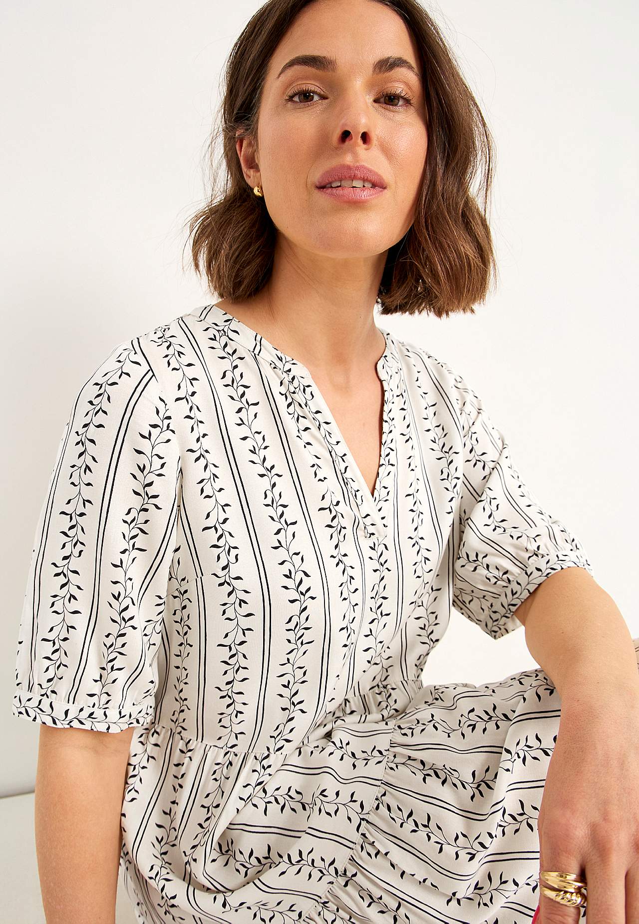 Dress with flounce