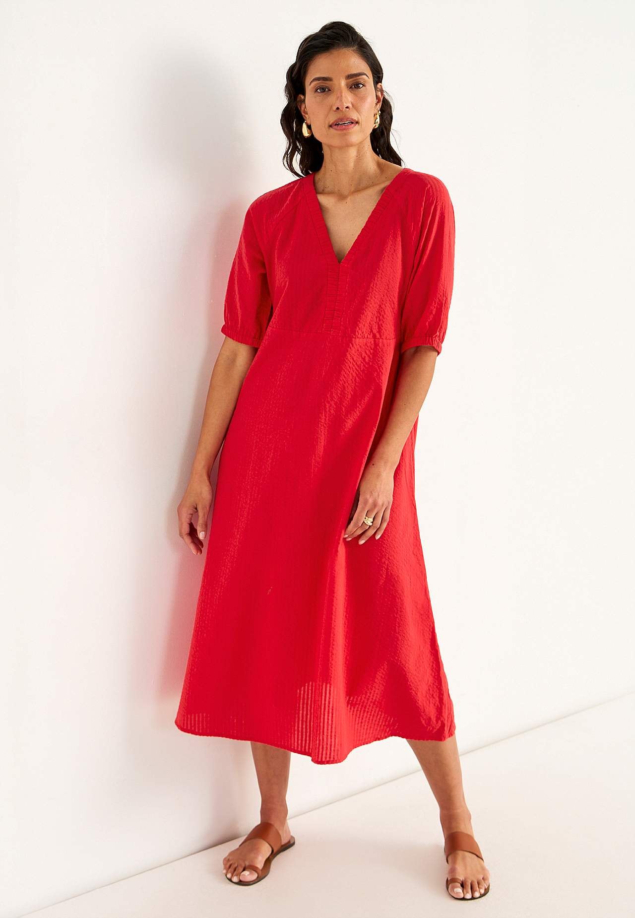 Dress in seersucker