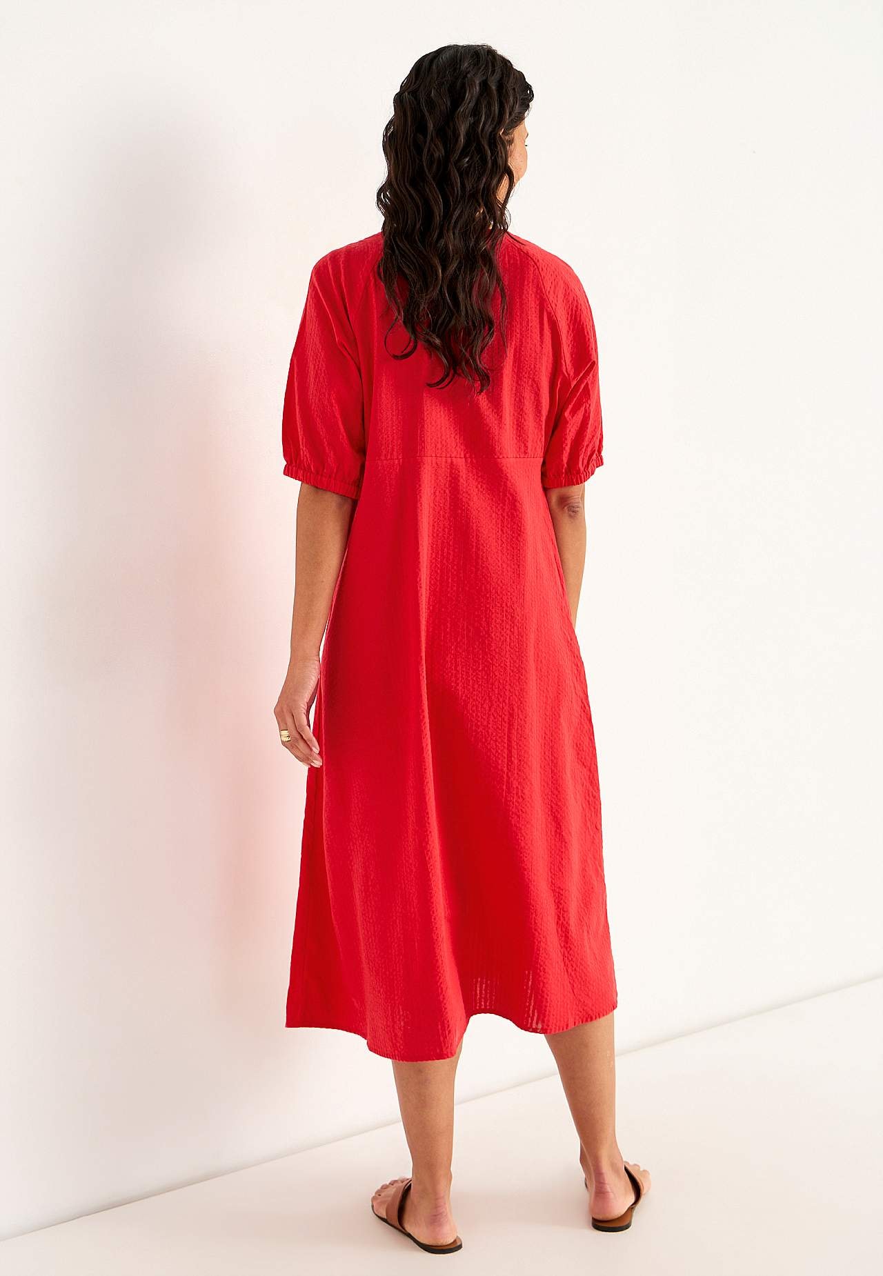 Dress in seersucker