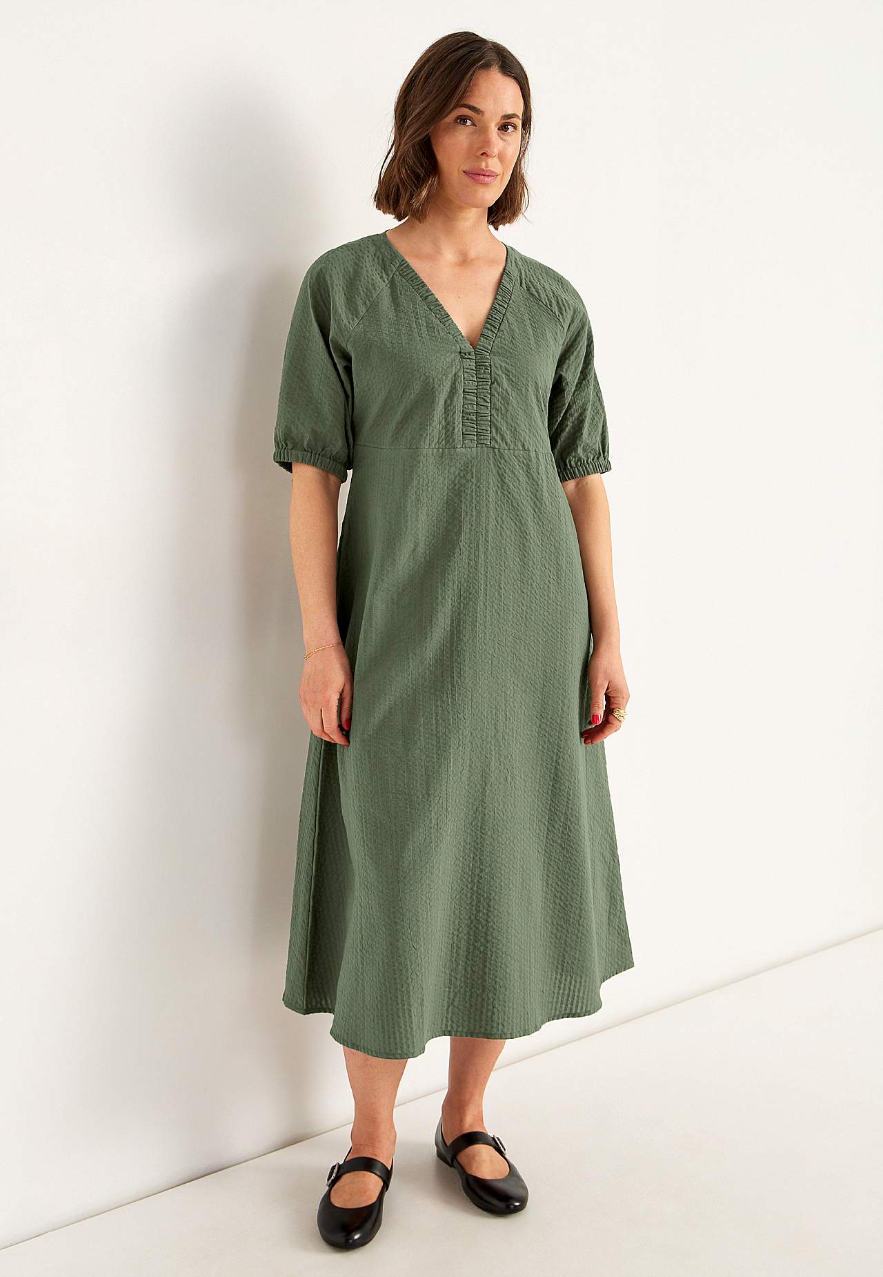 Dress in seersucker