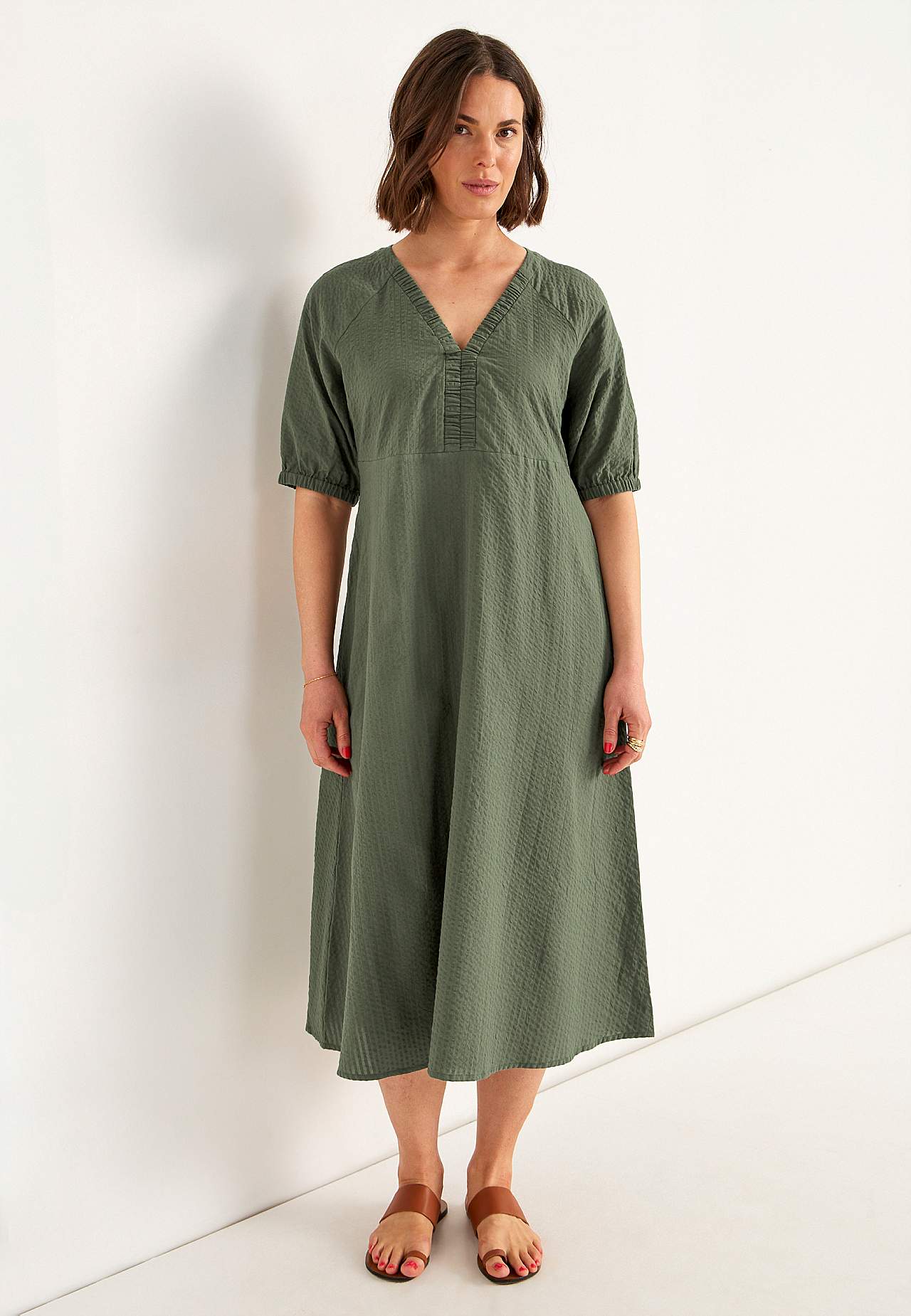 Dress in seersucker