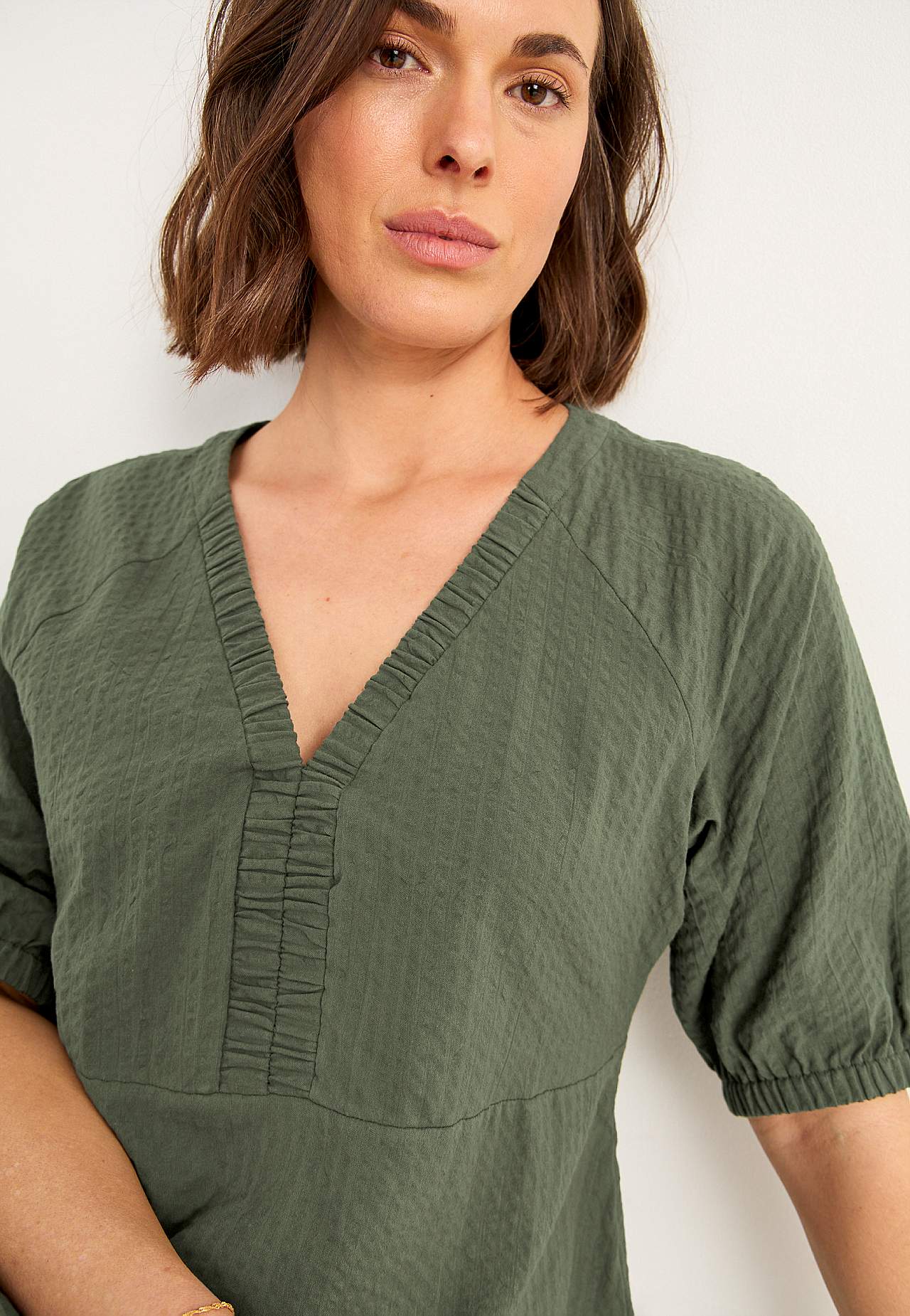 Dress in seersucker