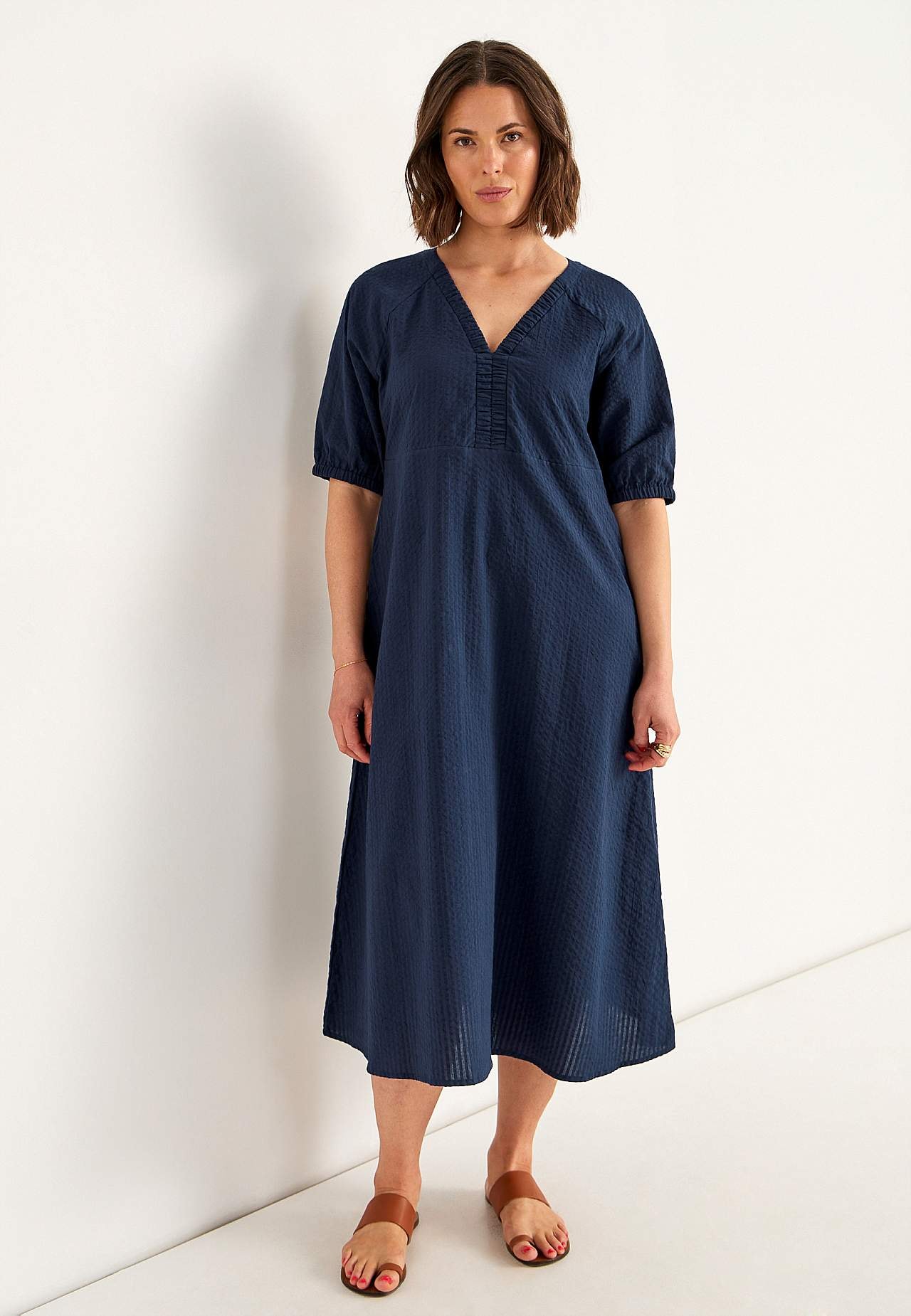 Dress in seersucker