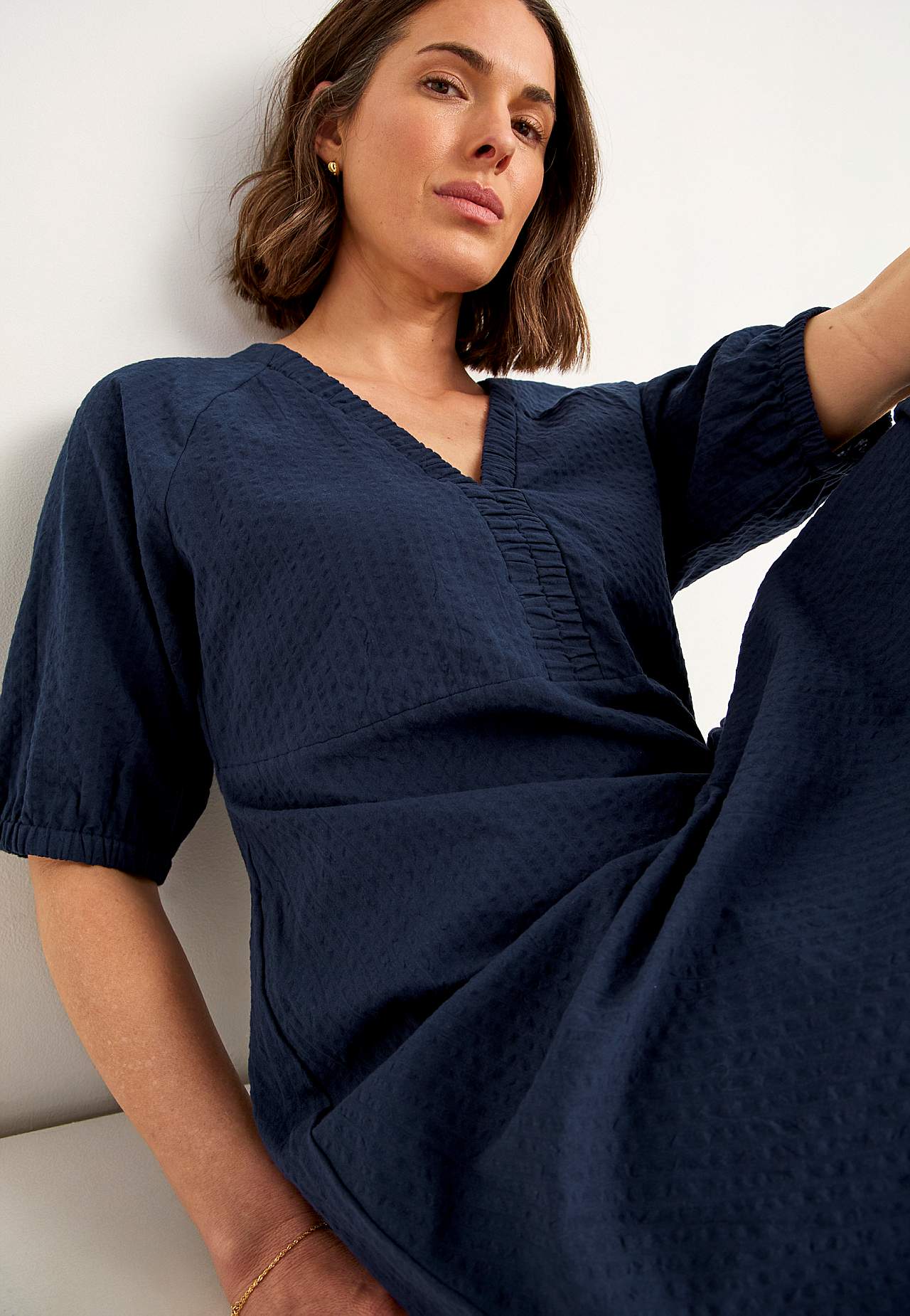 Dress in seersucker