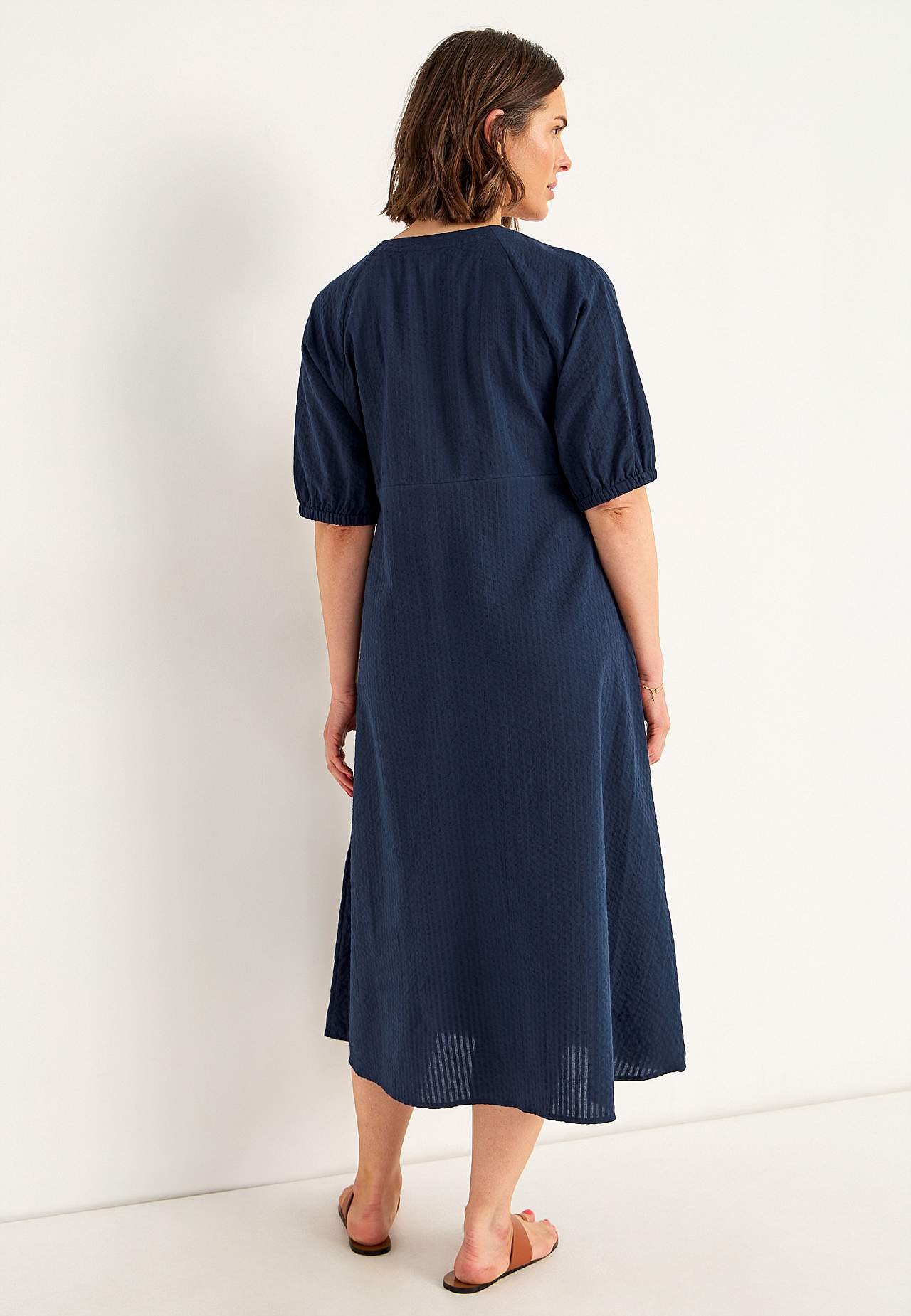 Dress in seersucker