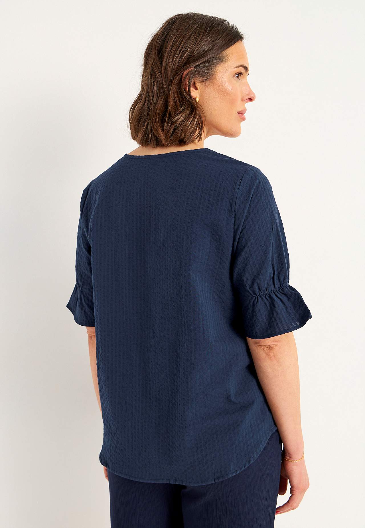Blouse in seersucker