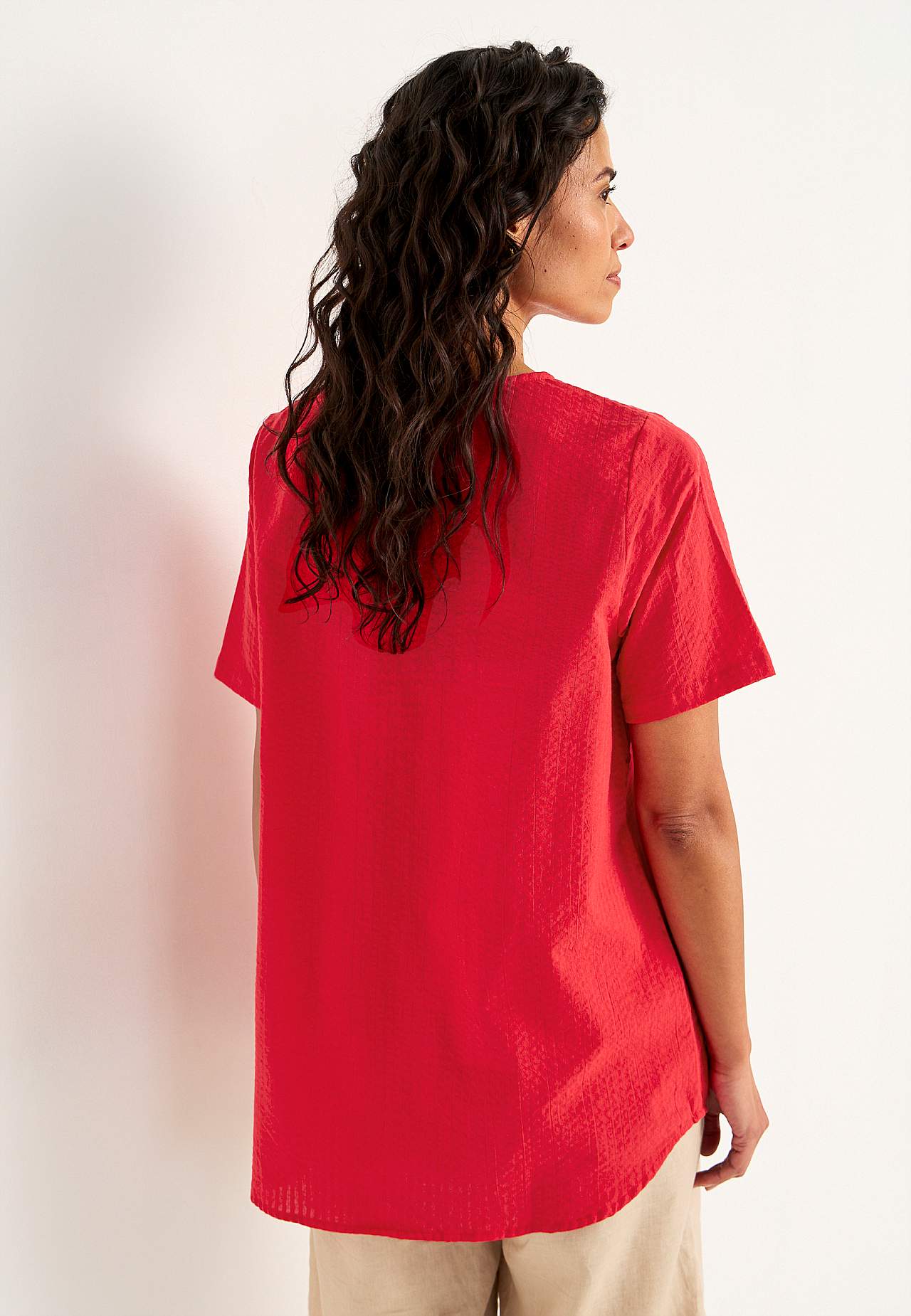 Tunic in seersucker