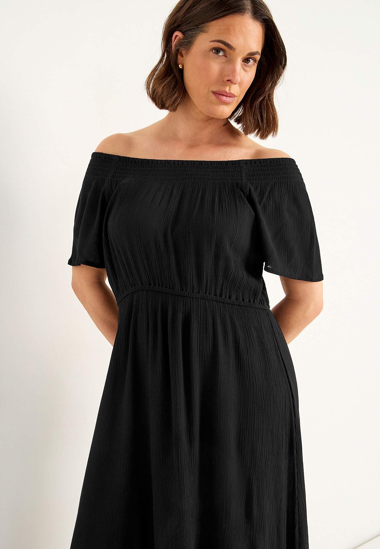 Dress in viscose crepe