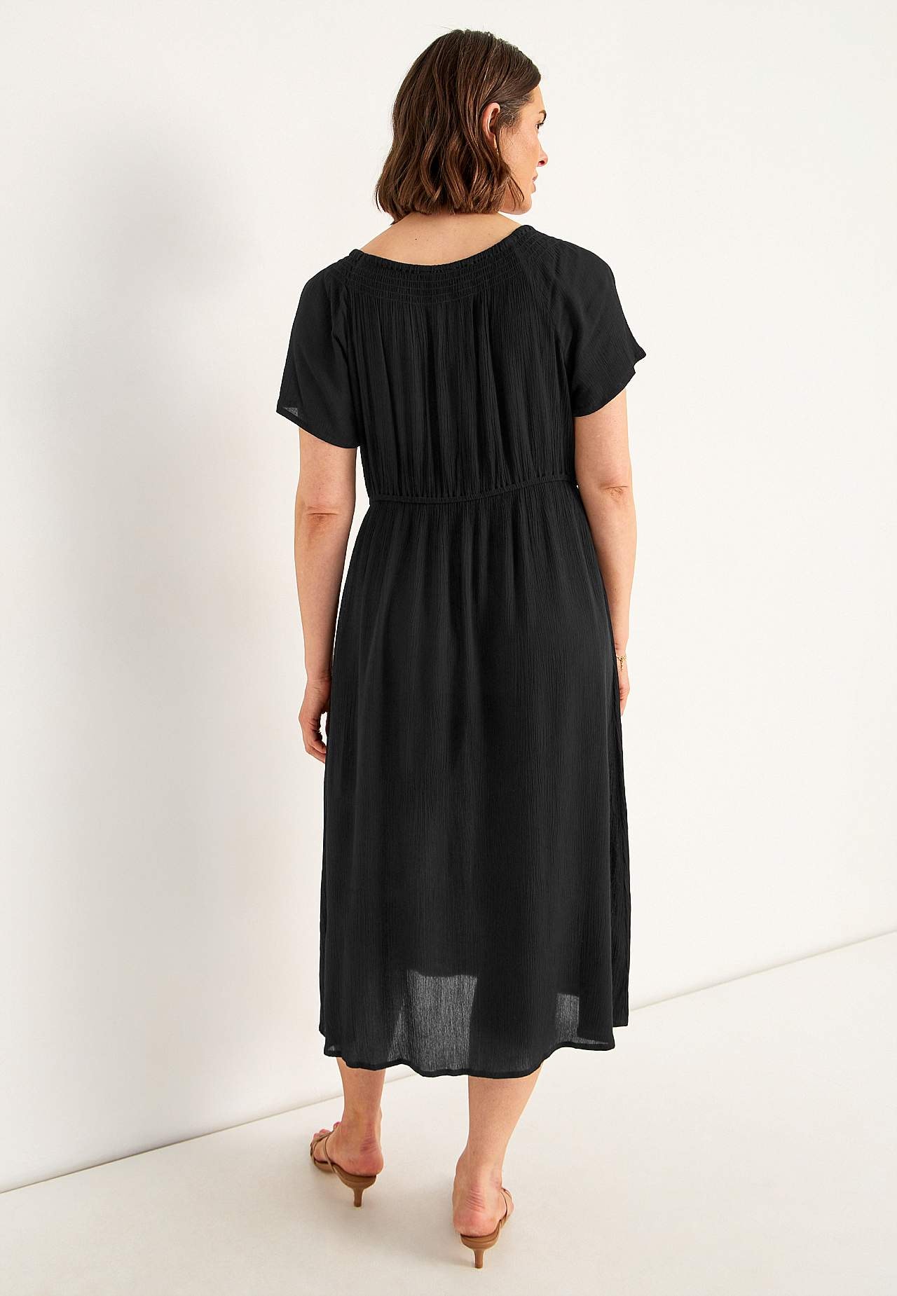 Dress in viscose crepe