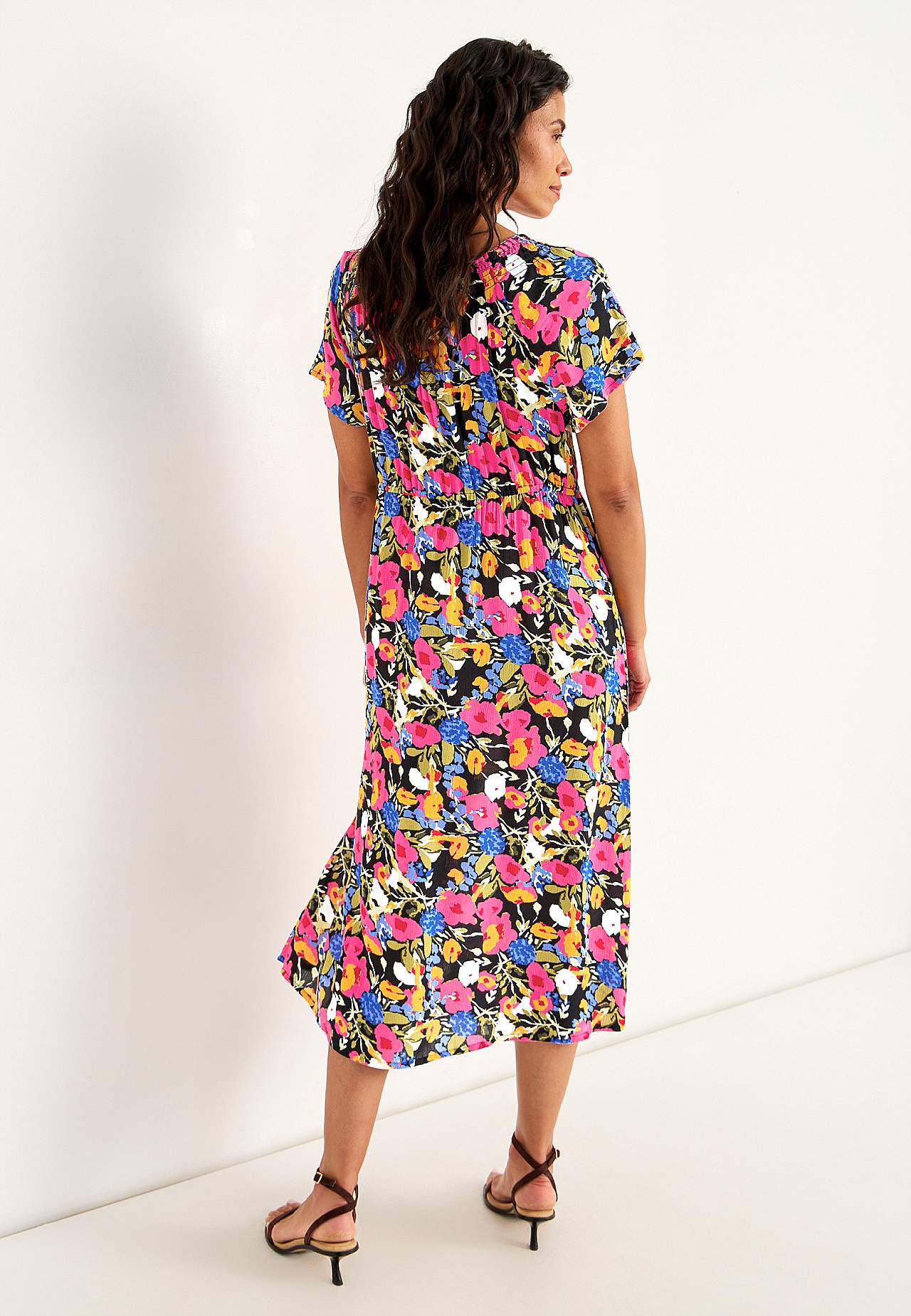 Dress in viscose crepe