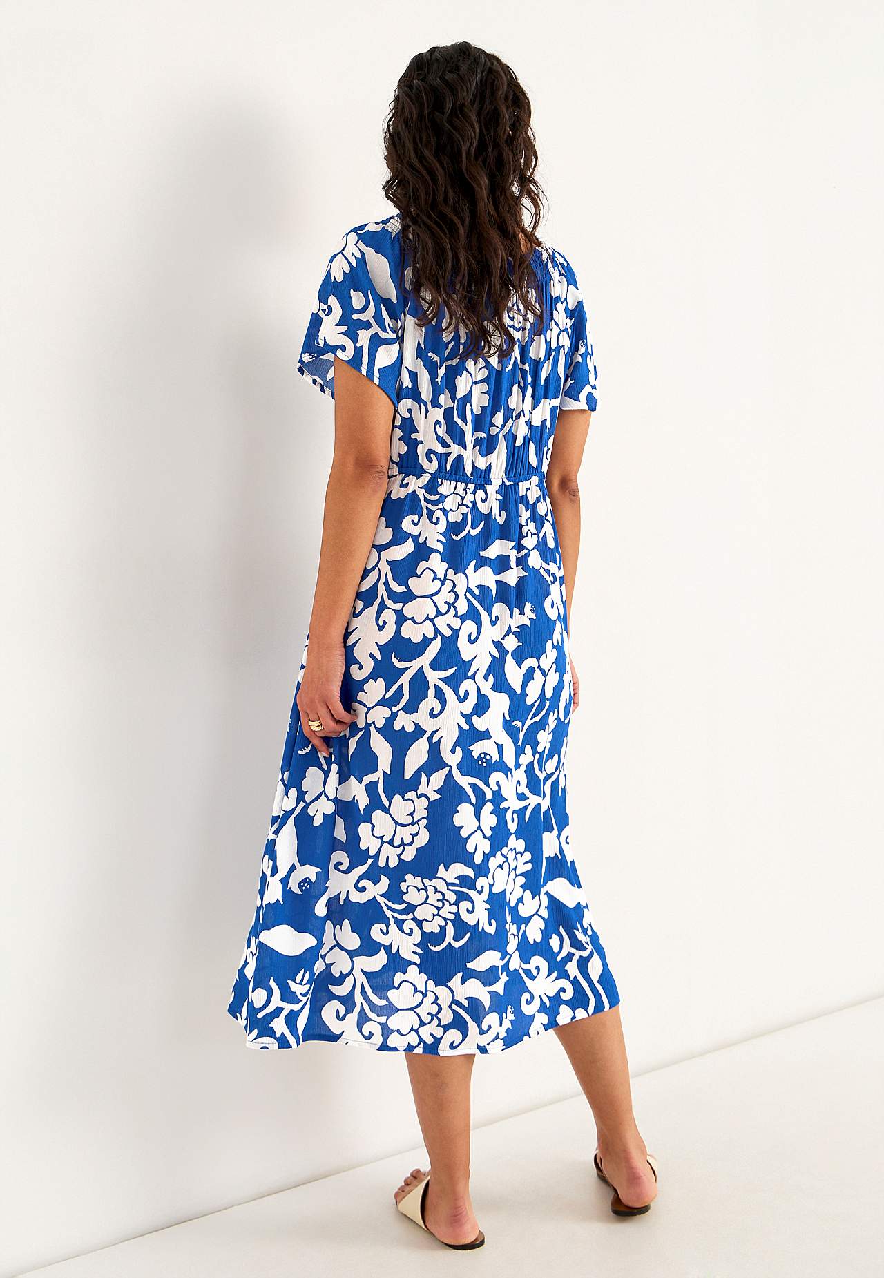 Dress in viscose crepe