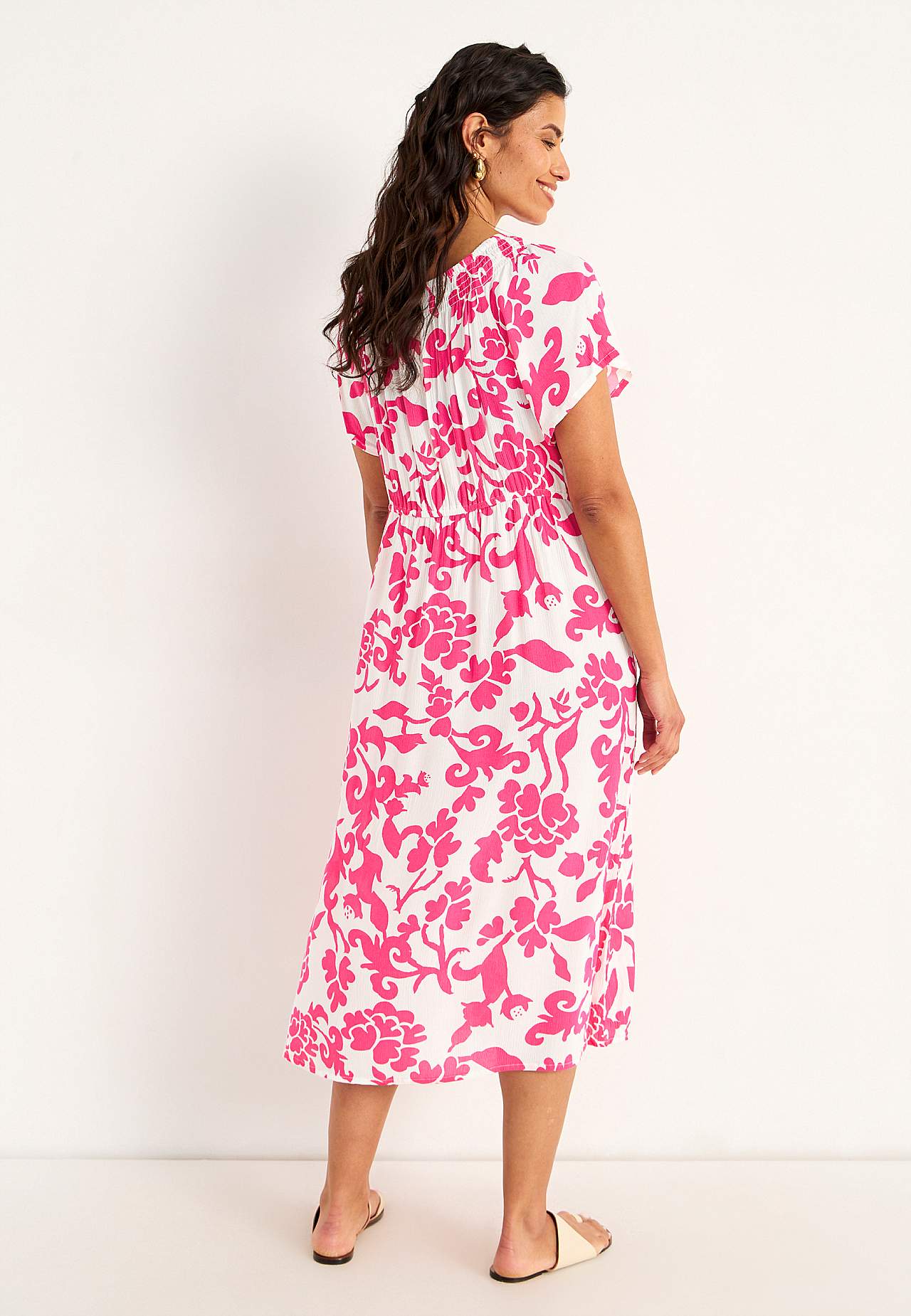 Dress in viscose crepe