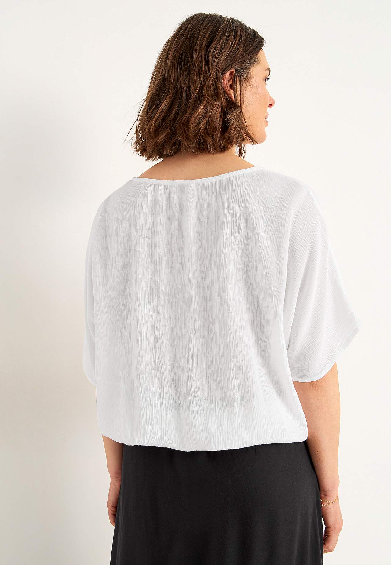 Blouse in viscose crepe