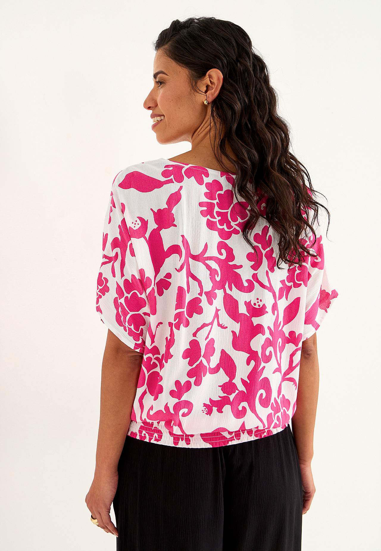 Blouse in viscose crepe