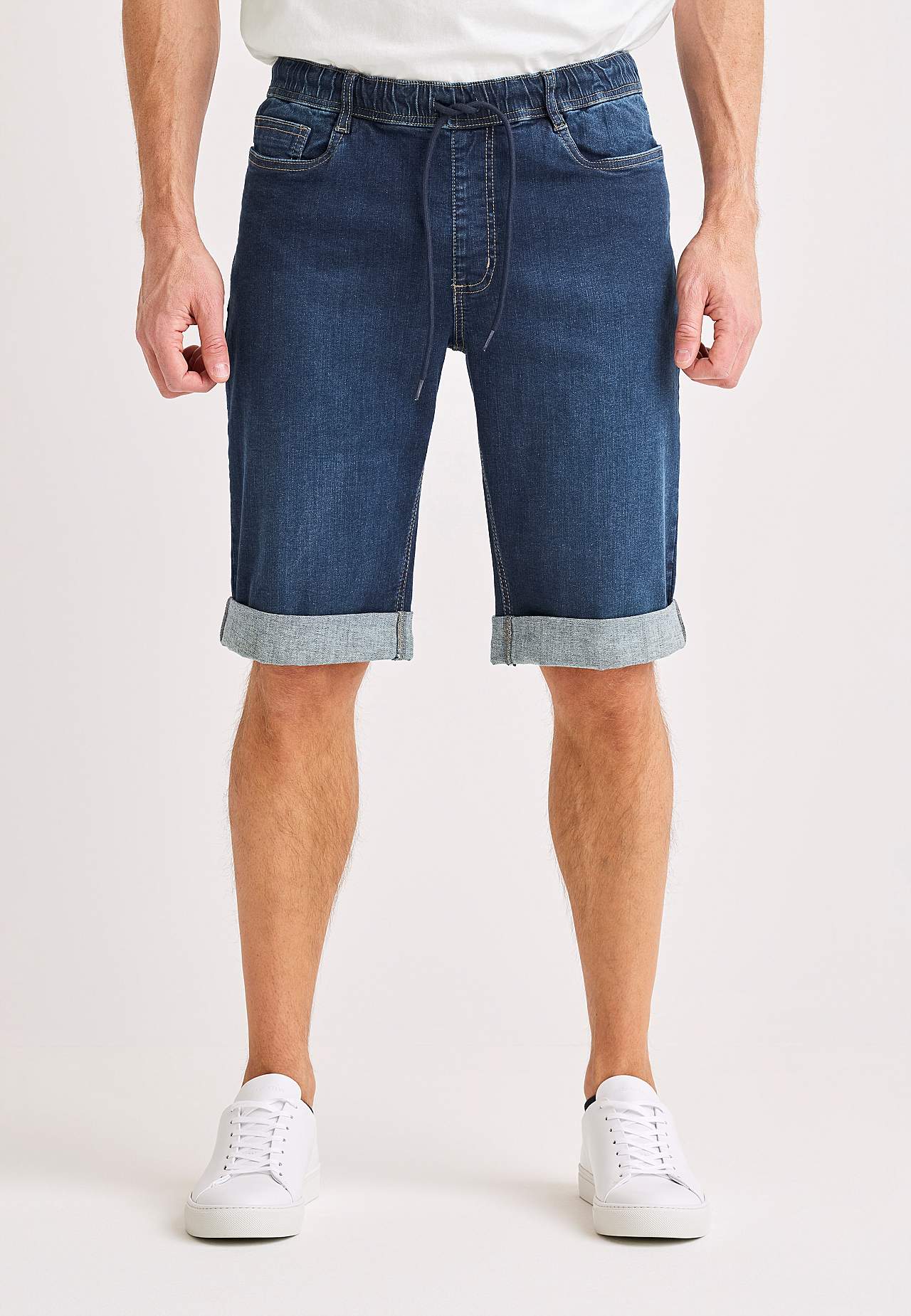 Joggershorts med elastisk talje billede
