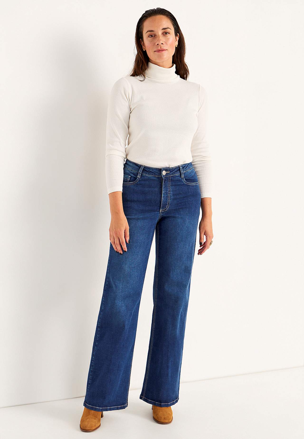 Wide, long jeans with high waist Renata
