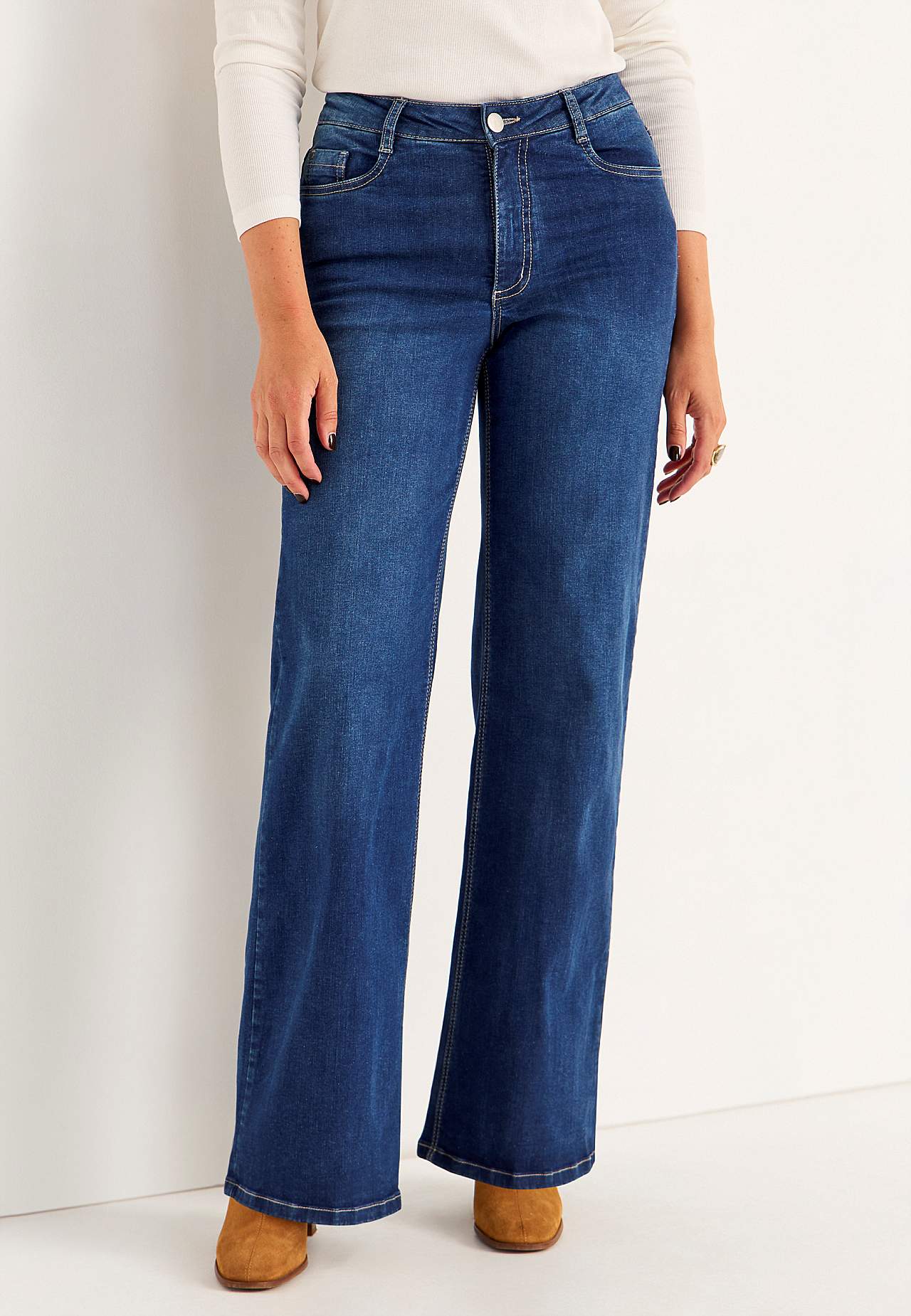 Wide, long jeans with high waist Renata