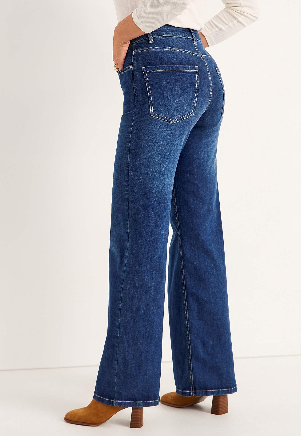 Wide, long jeans with high waist Renata