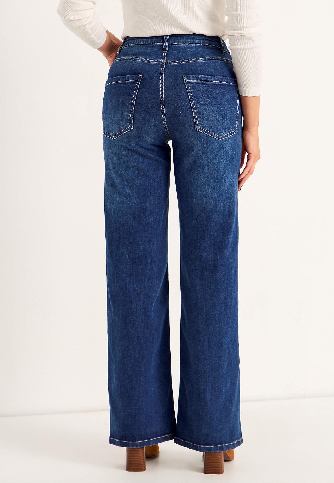 Wide, long jeans with high waist Renata