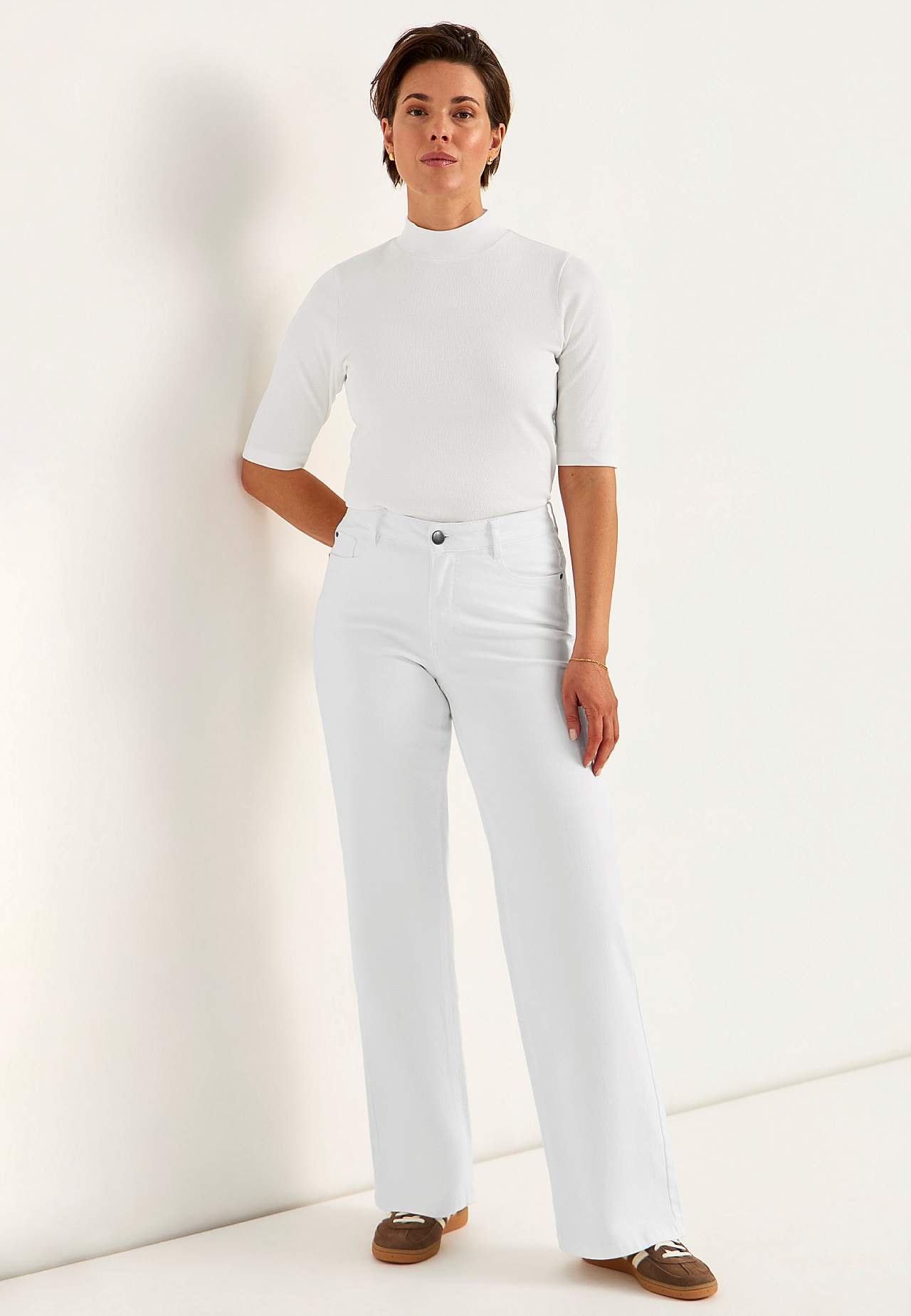 Wide, long jeans with high waist Renata