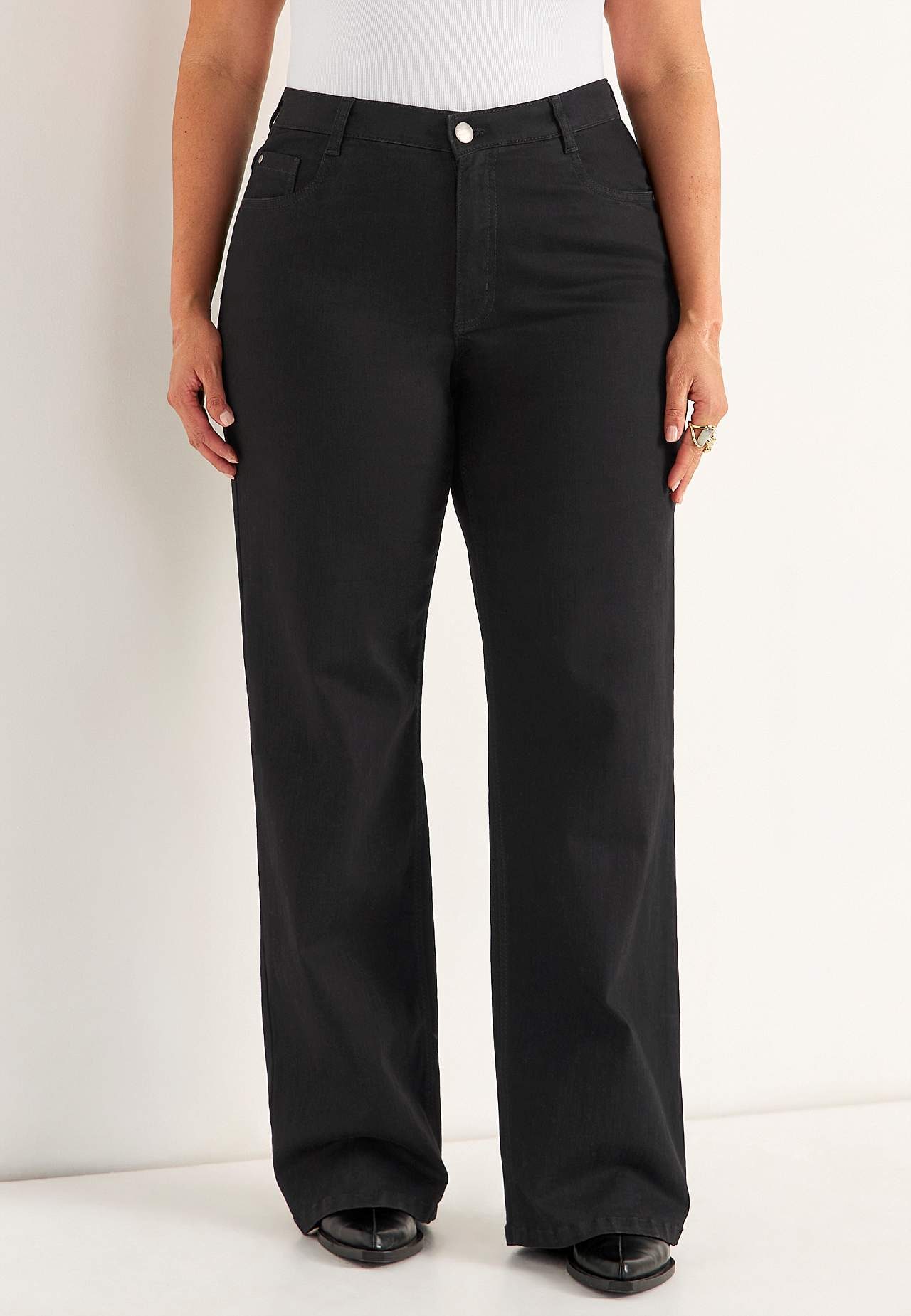 Wide, long jeans with high waist Renata