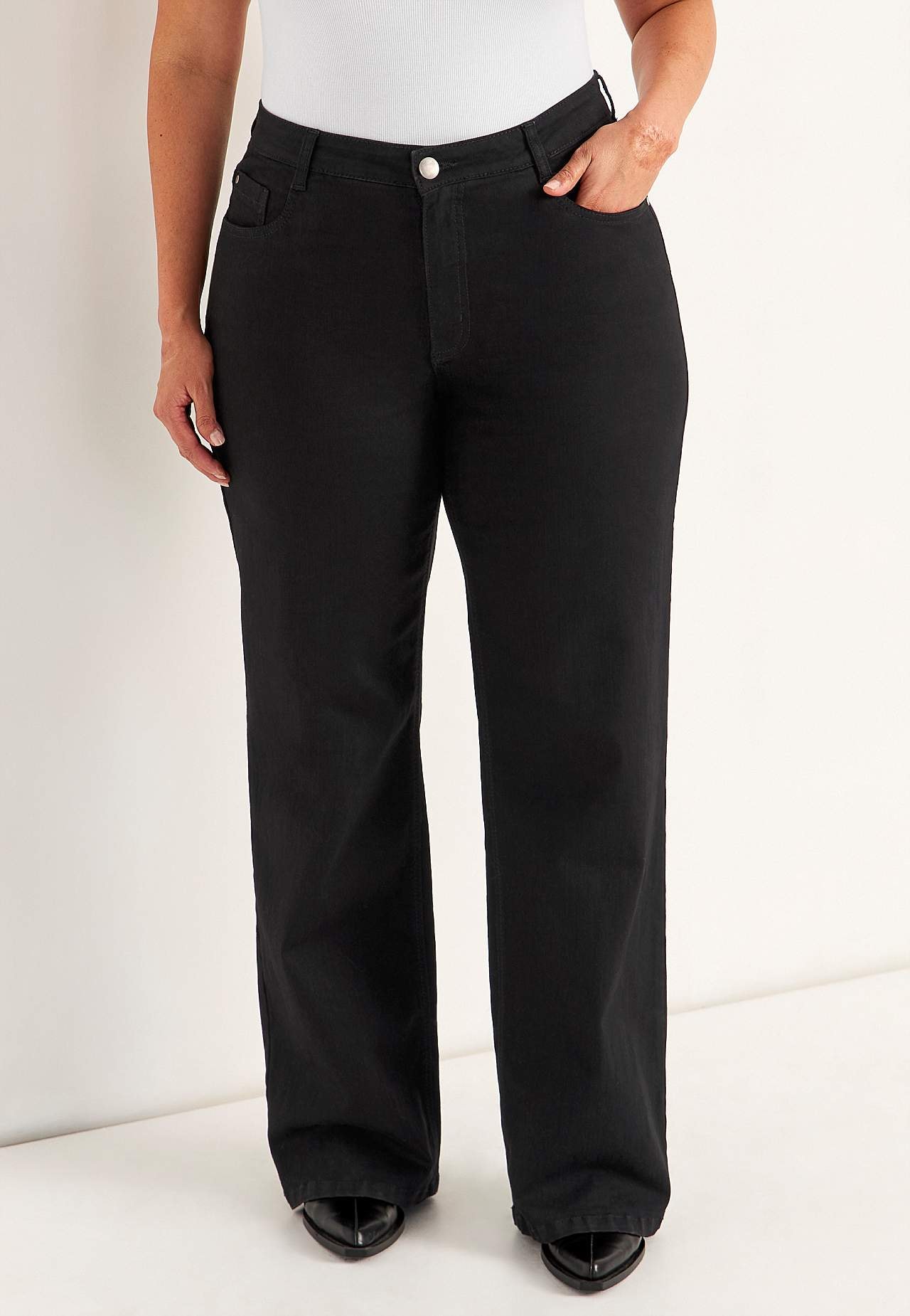 Wide, long jeans with high waist Renata