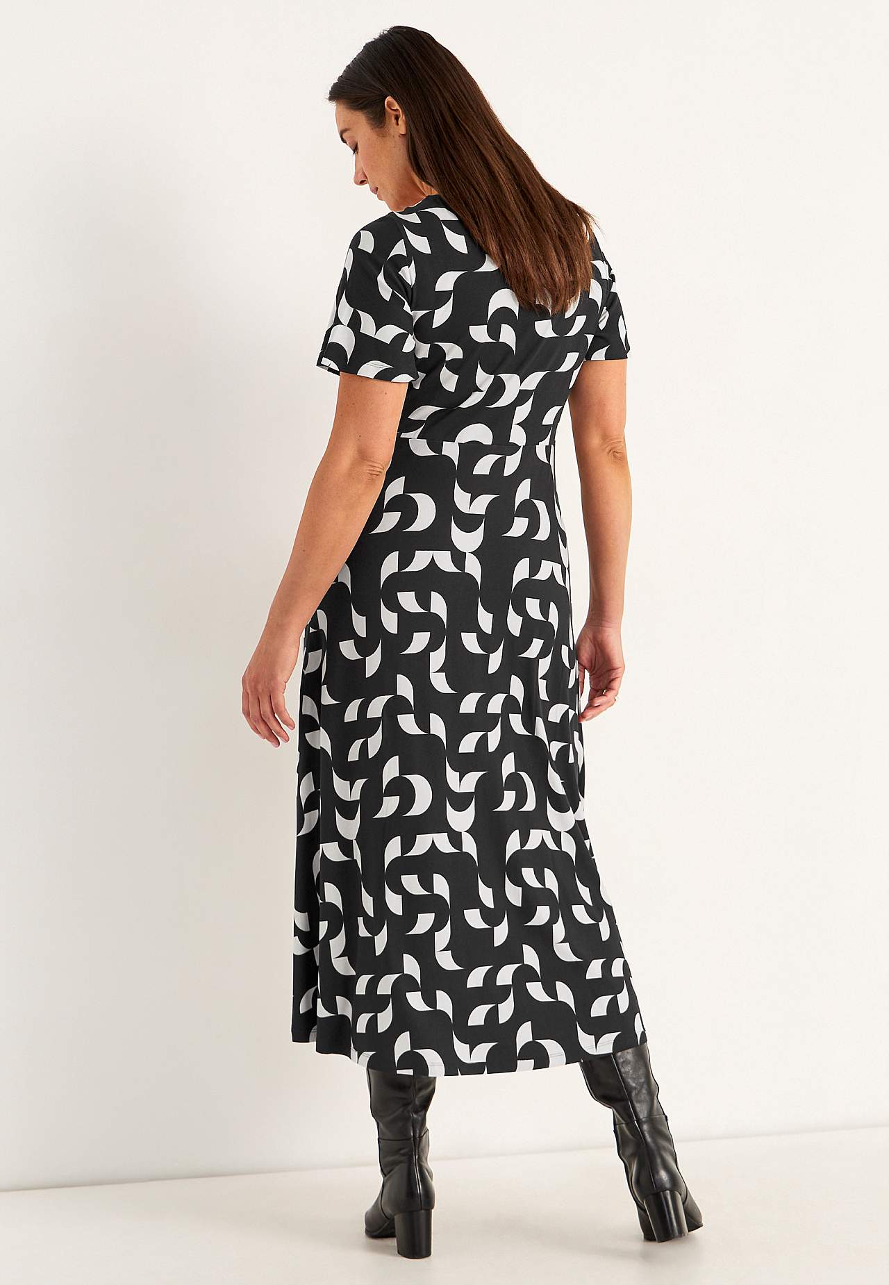Patterned viscose dress