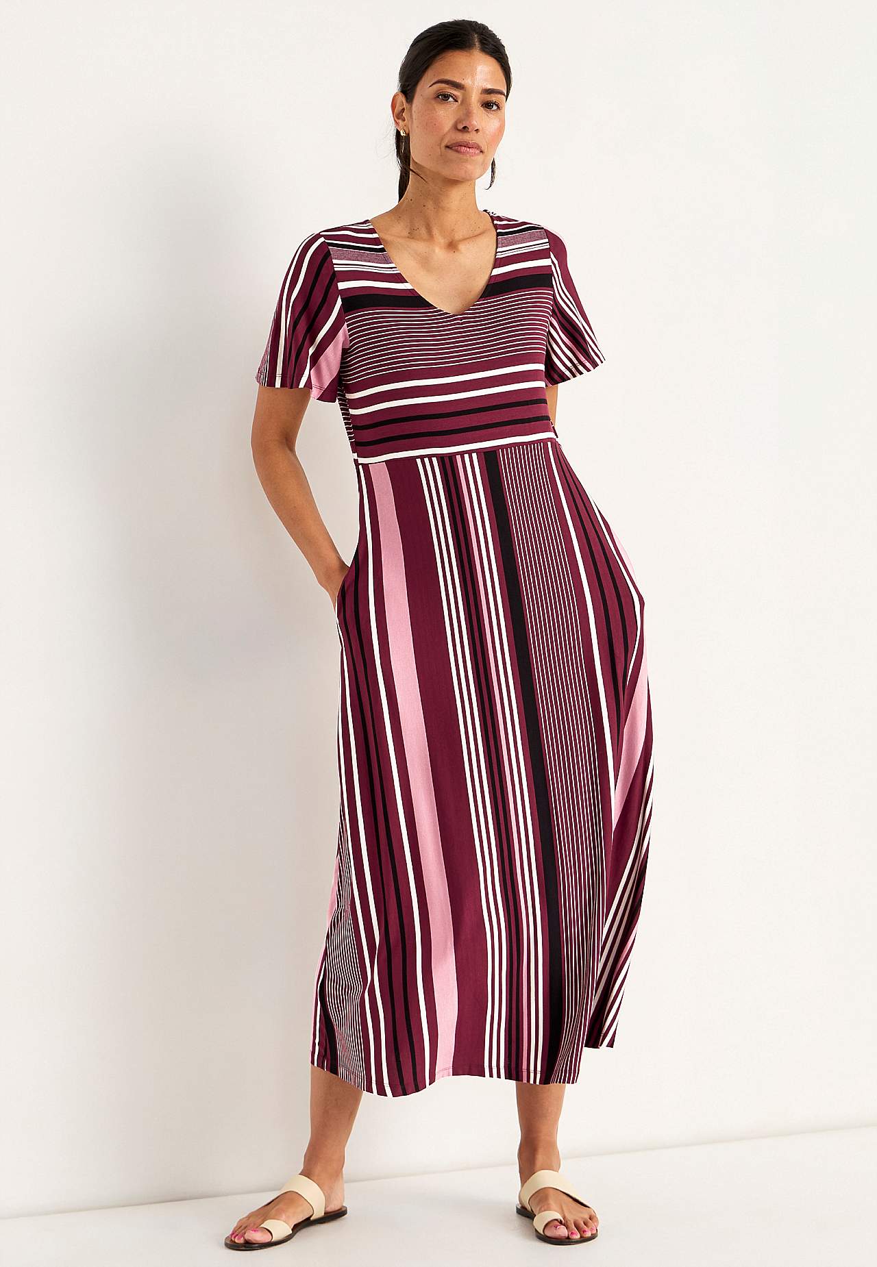 Patterned viscose dress