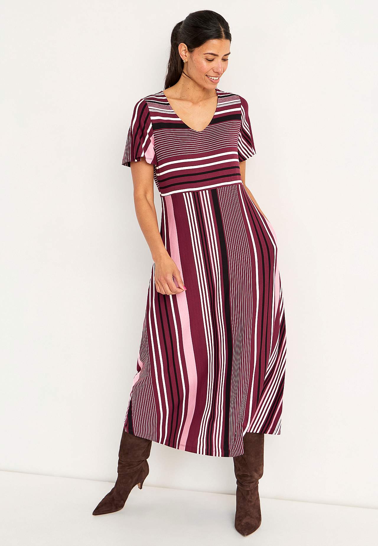 Patterned viscose dress