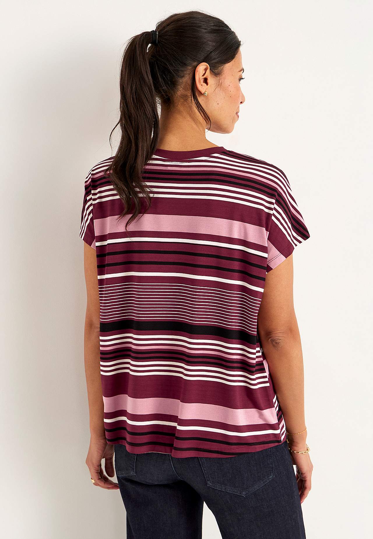 Jersey top with short sleeves