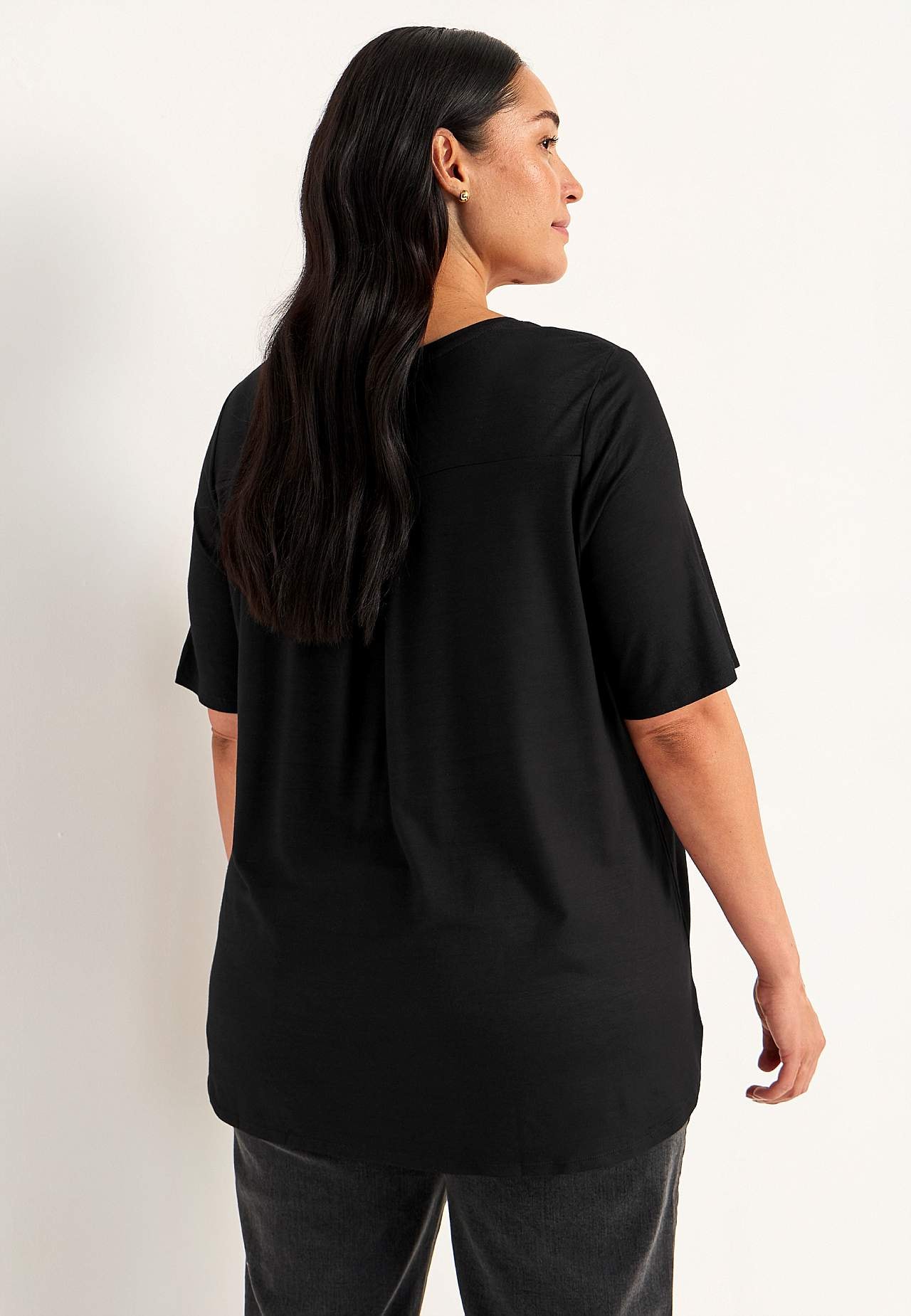 Jersey tuniq with short sleeves