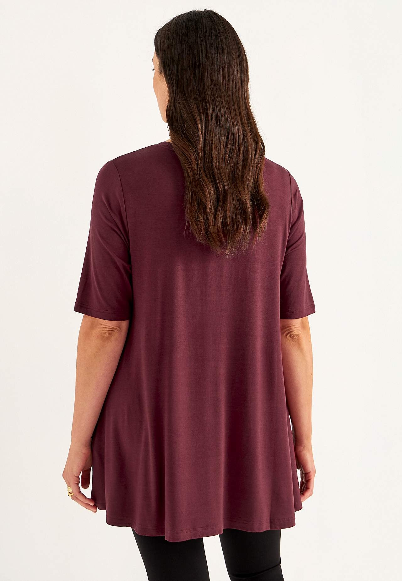 Jersey tuniq with short sleeves