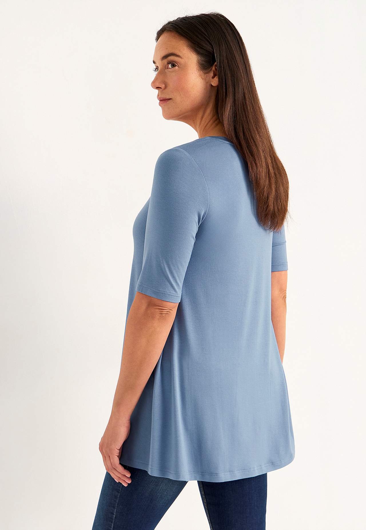 Jersey tuniq with short sleeves