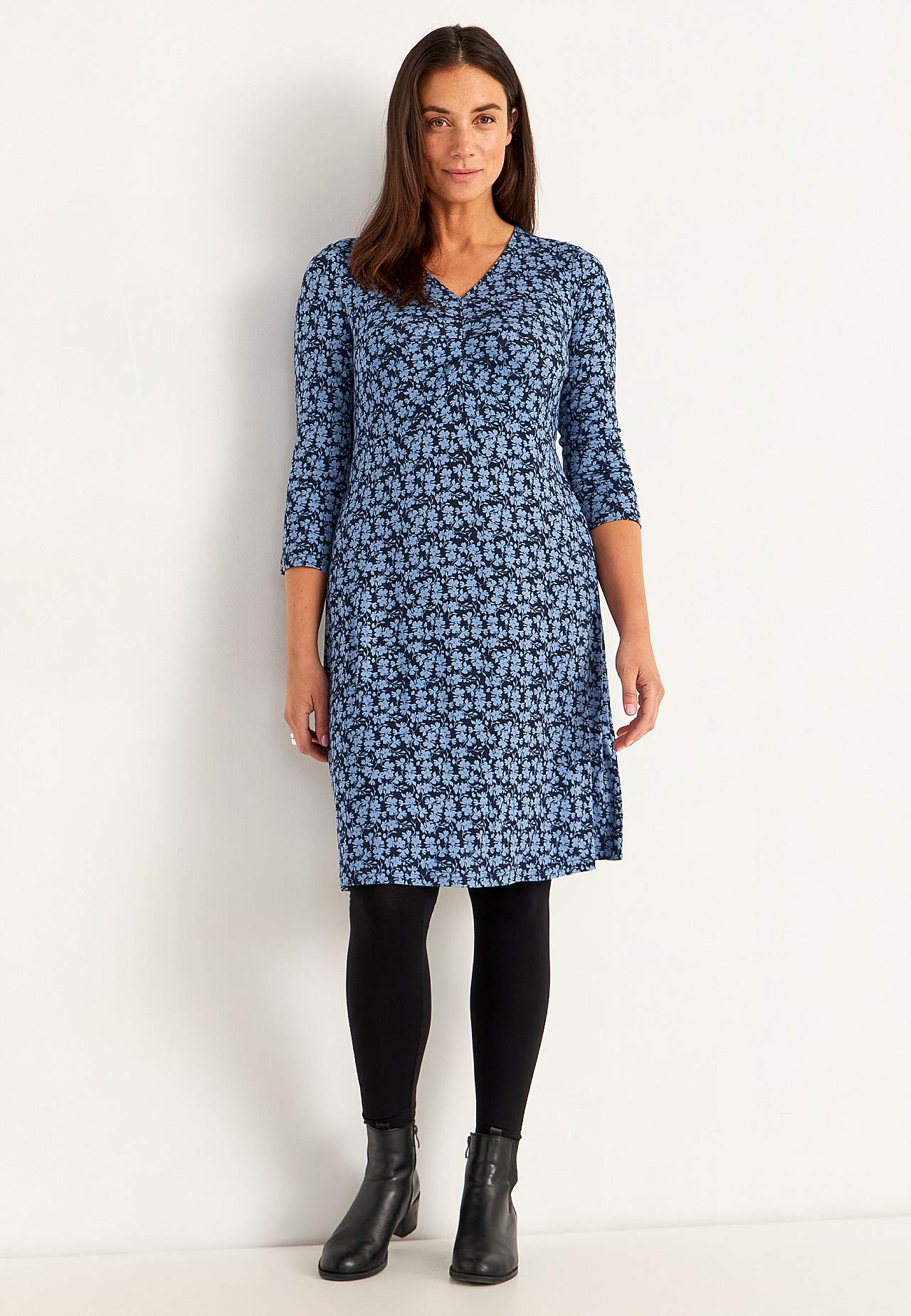 Patterned jersey dress