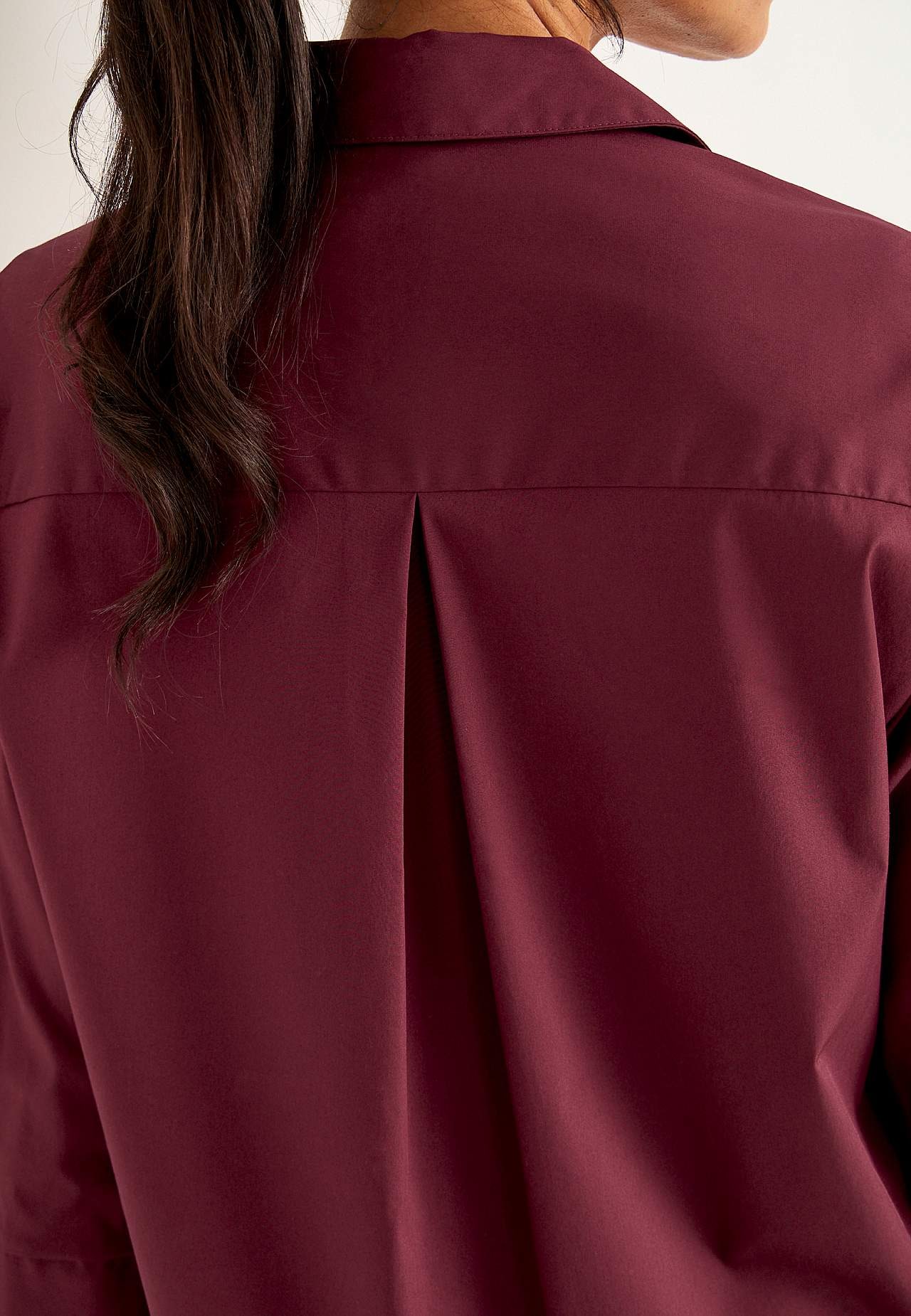 Woven tunic in poplin