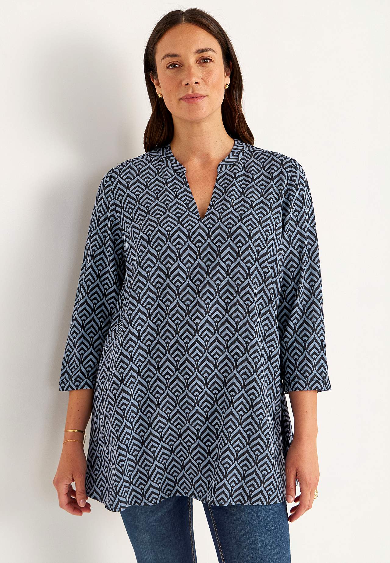Woven tunic top