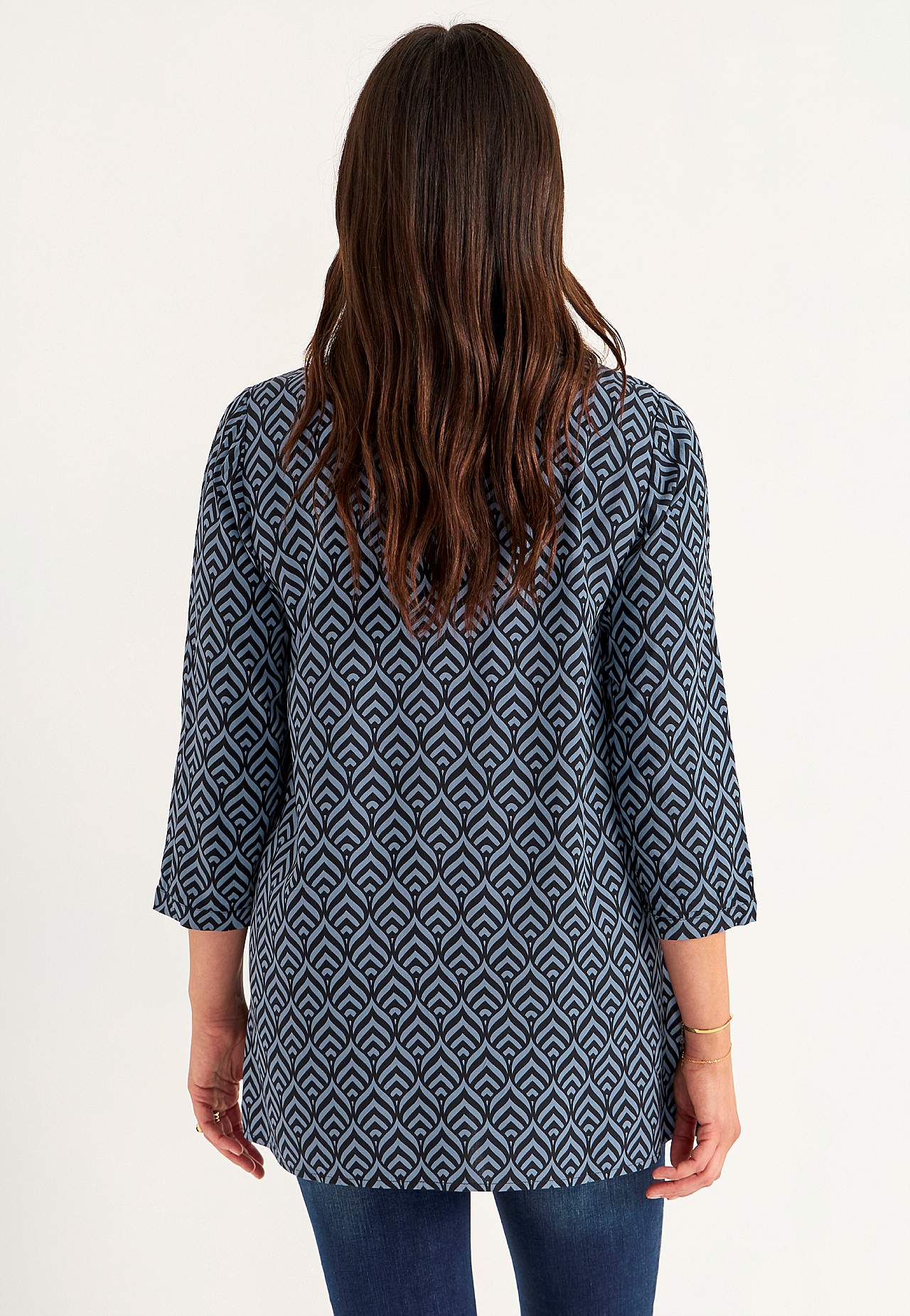 Woven tunic top