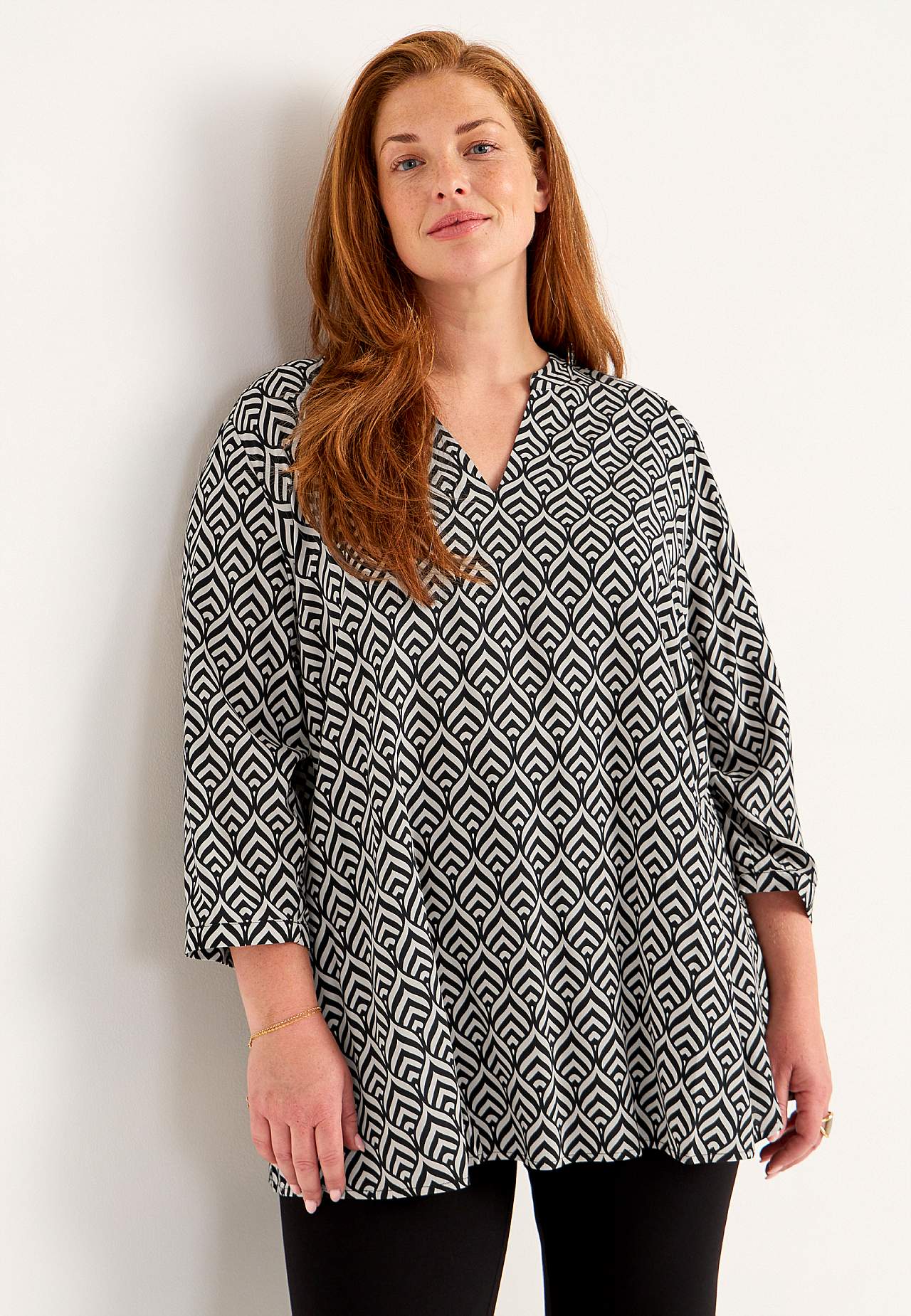 Woven tunic top