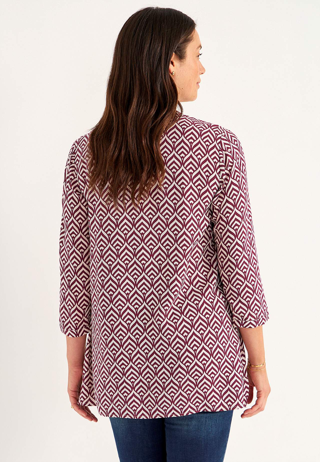 Woven tunic top