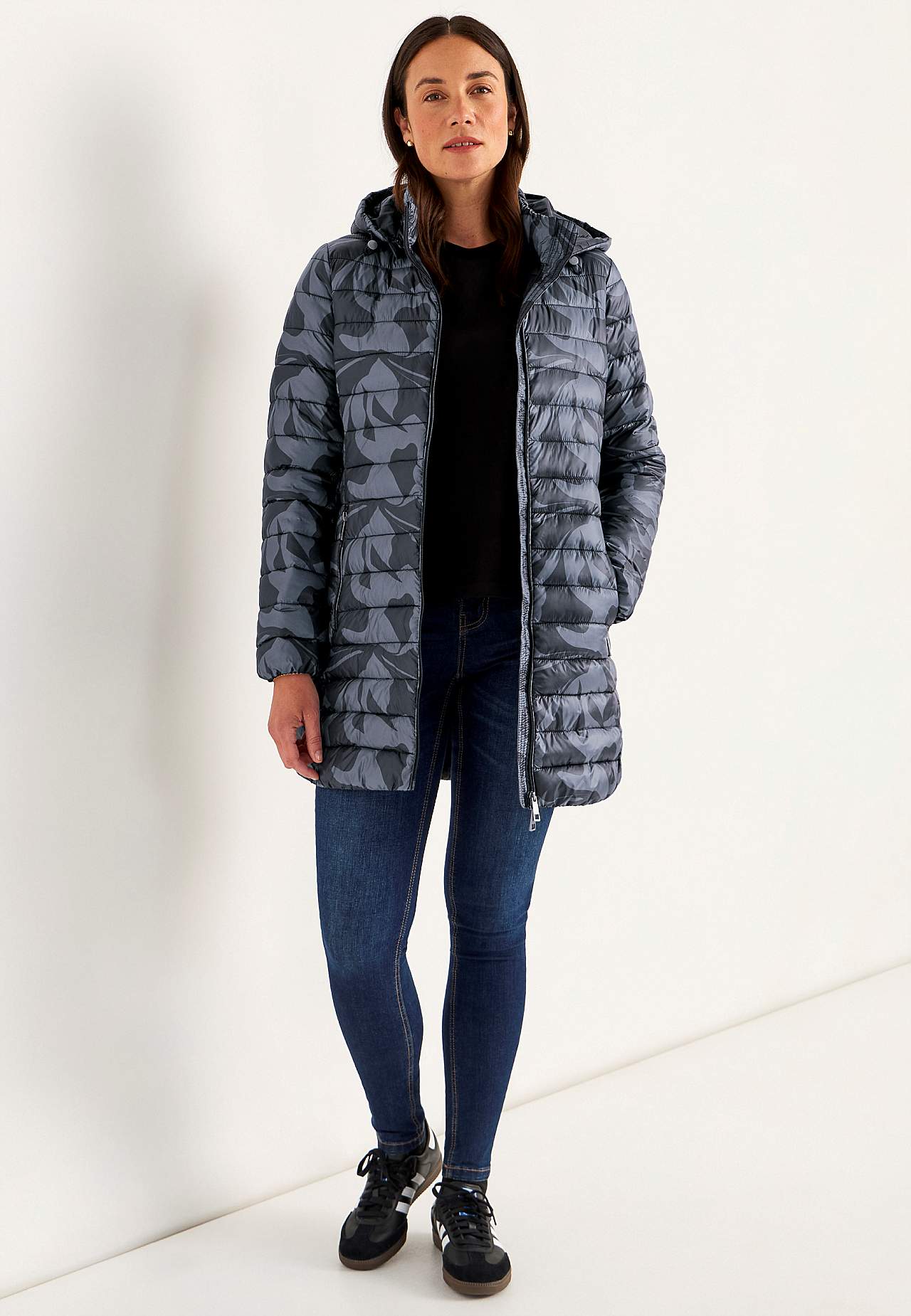Quilted, patterned lightweight jacket