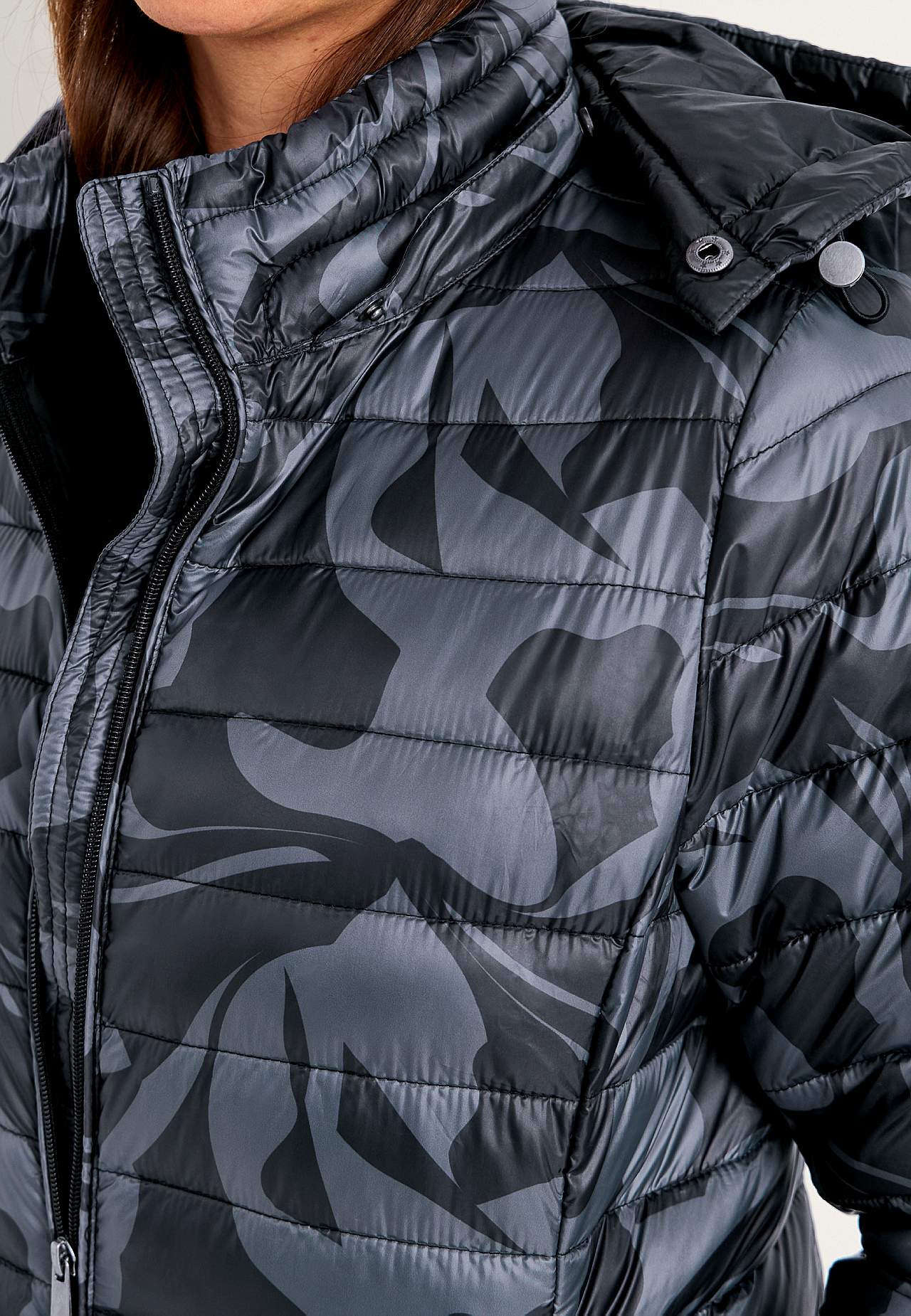 Quilted, patterned lightweight jacket