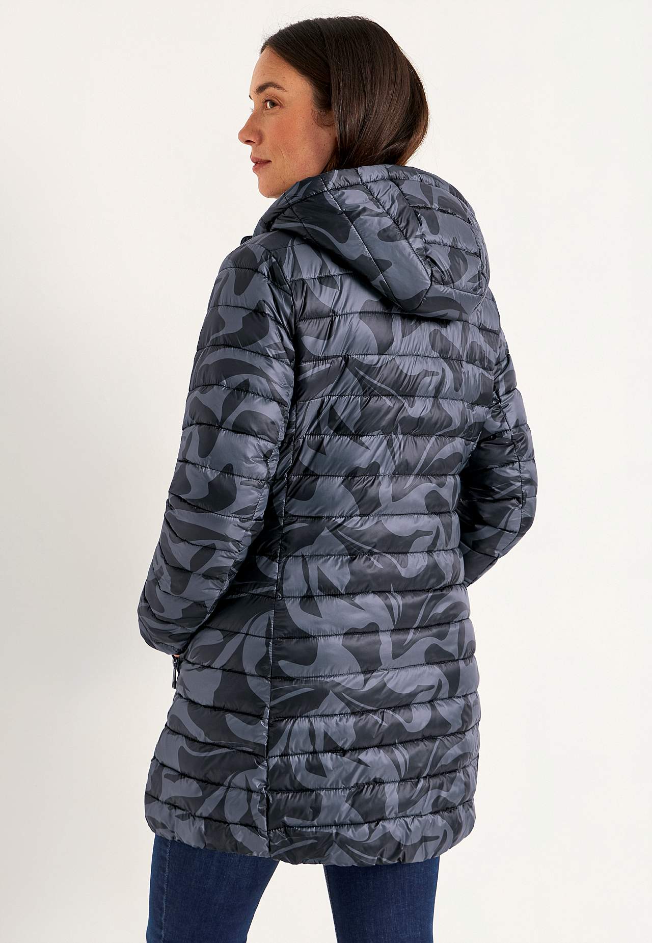 Quilted, patterned lightweight jacket