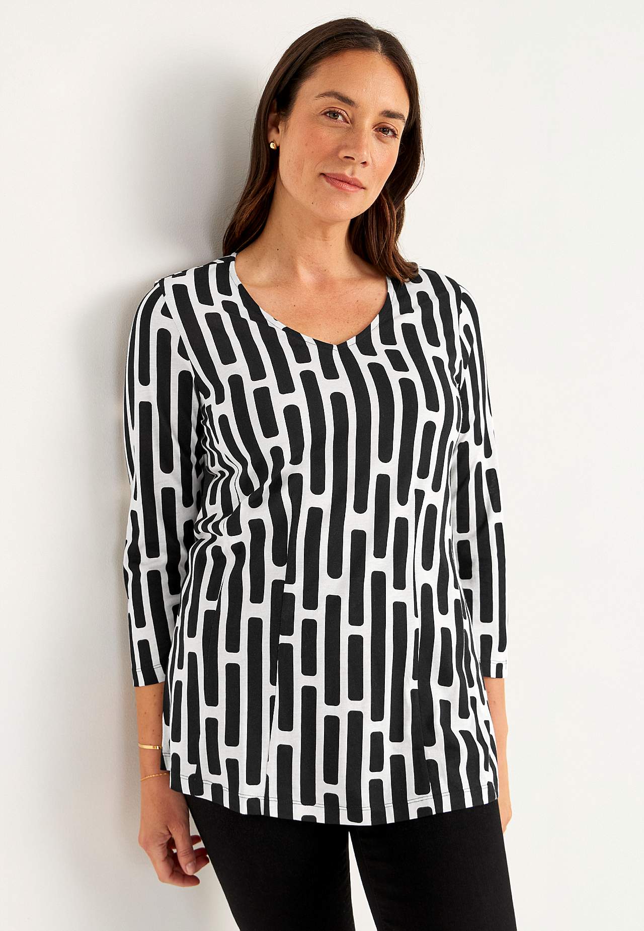 Patterned jersey tuniq