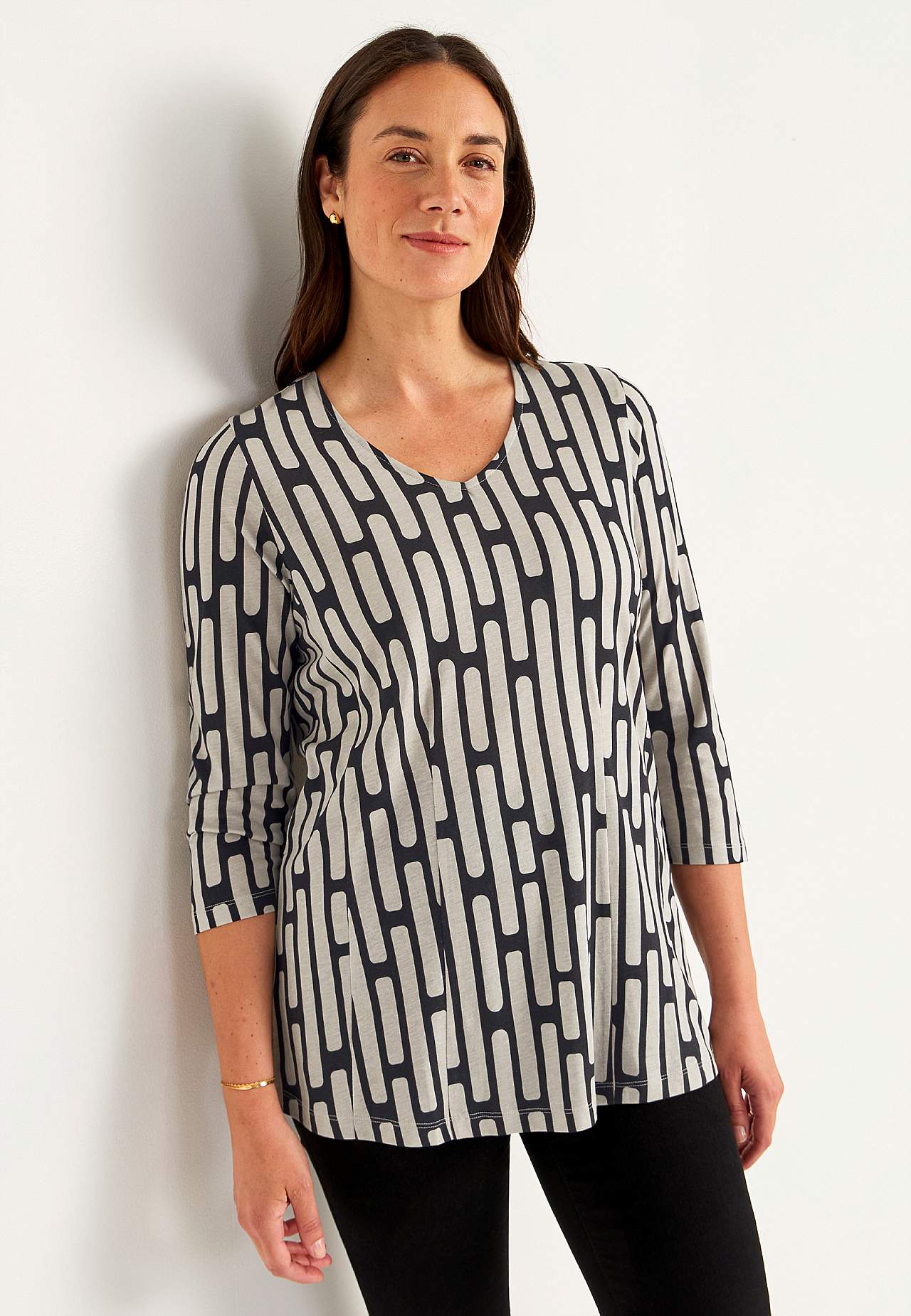 Patterned jersey tuniq