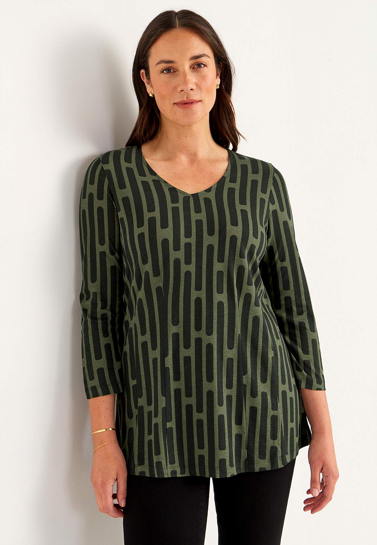 Patterned jersey tuniq