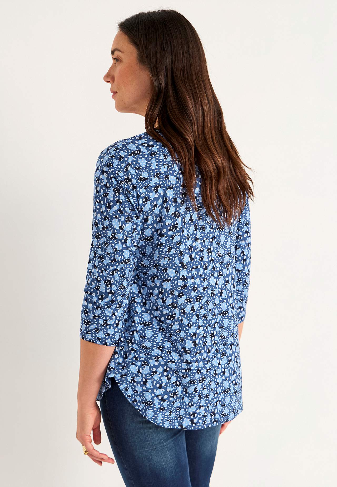 Jersey top with 3/4 sleeve