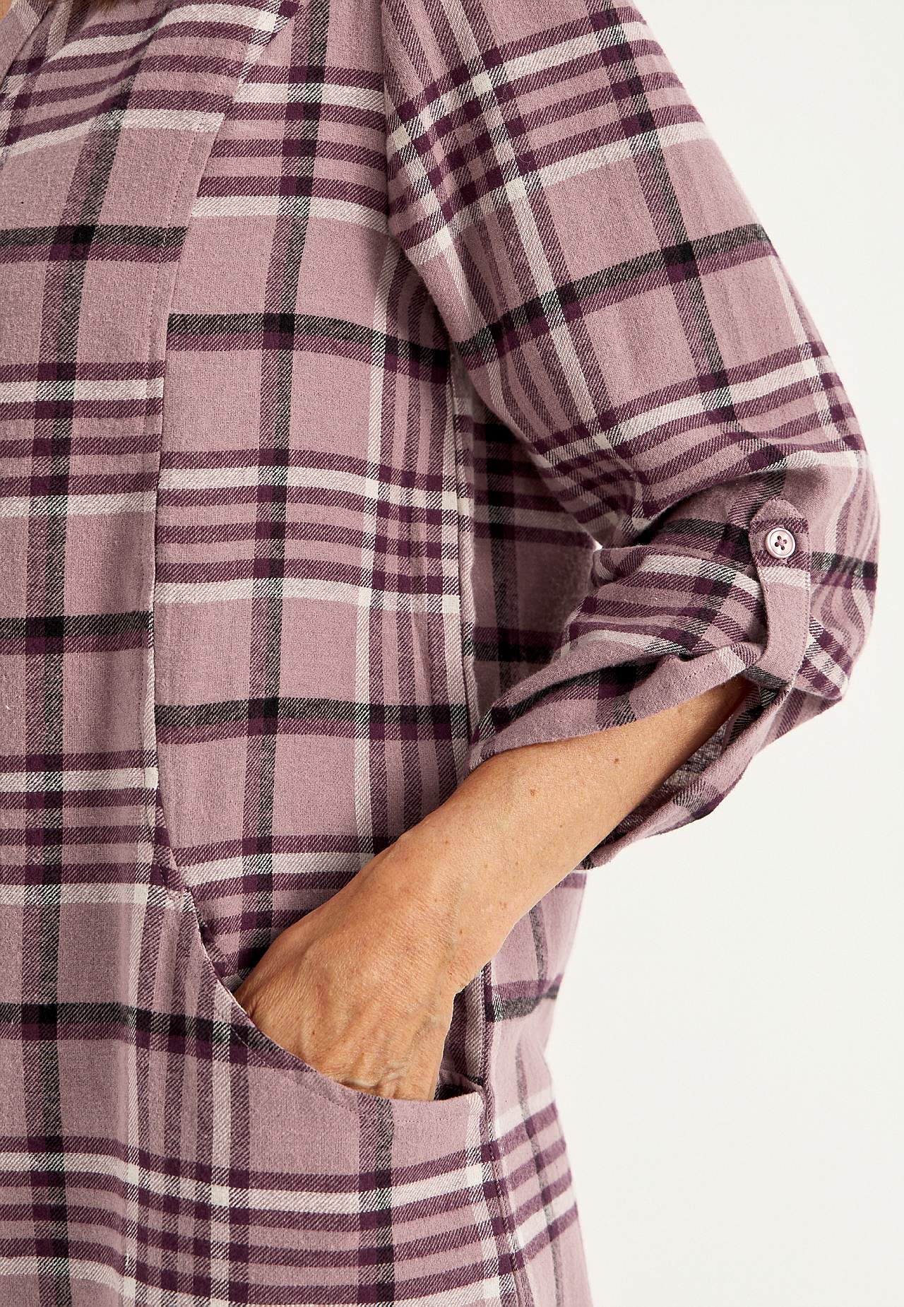 Tunika flanellista taskuilla
