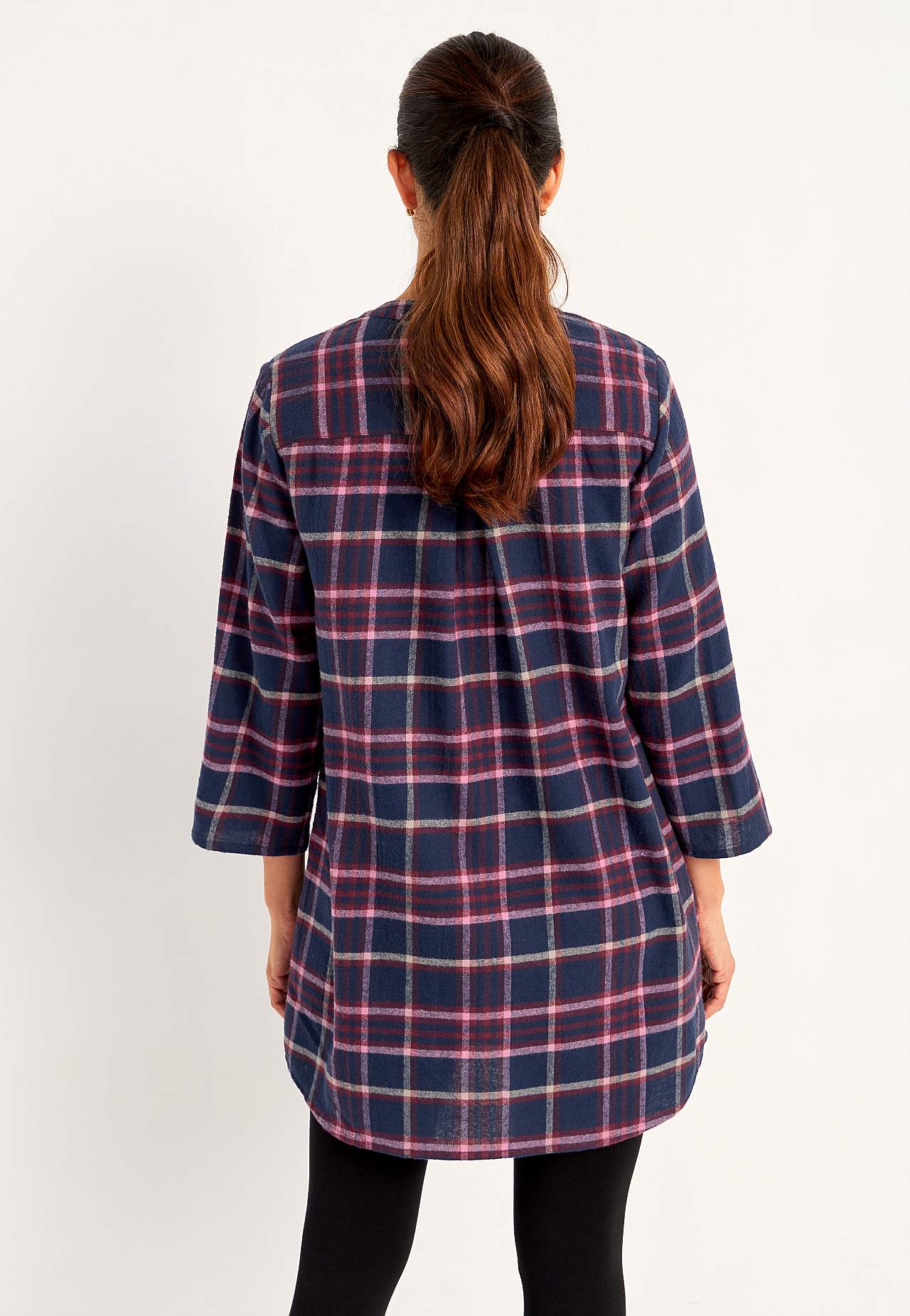 Tunic in flannel with pockets