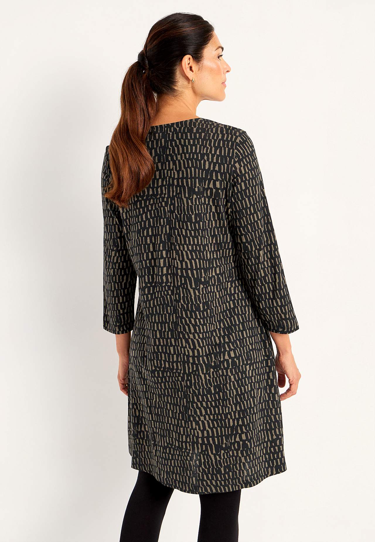 V-neck jersey dress