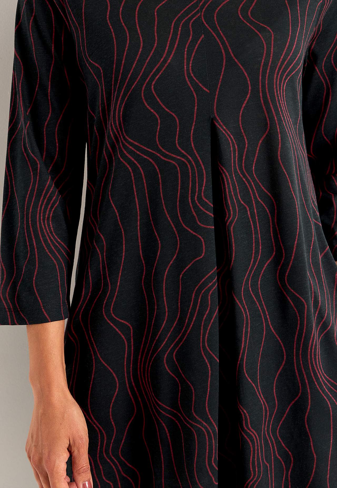 V-neck jersey dress